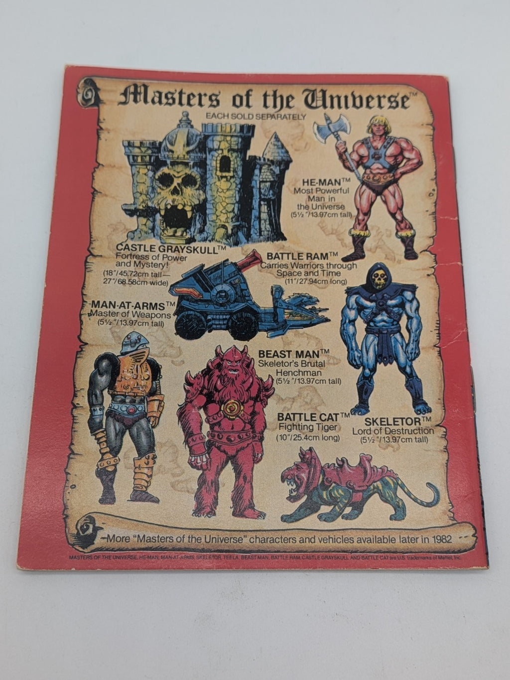Mattel 1982 Masters of the Universe He-Man and Battle Cat Set (Complete) w/Comic