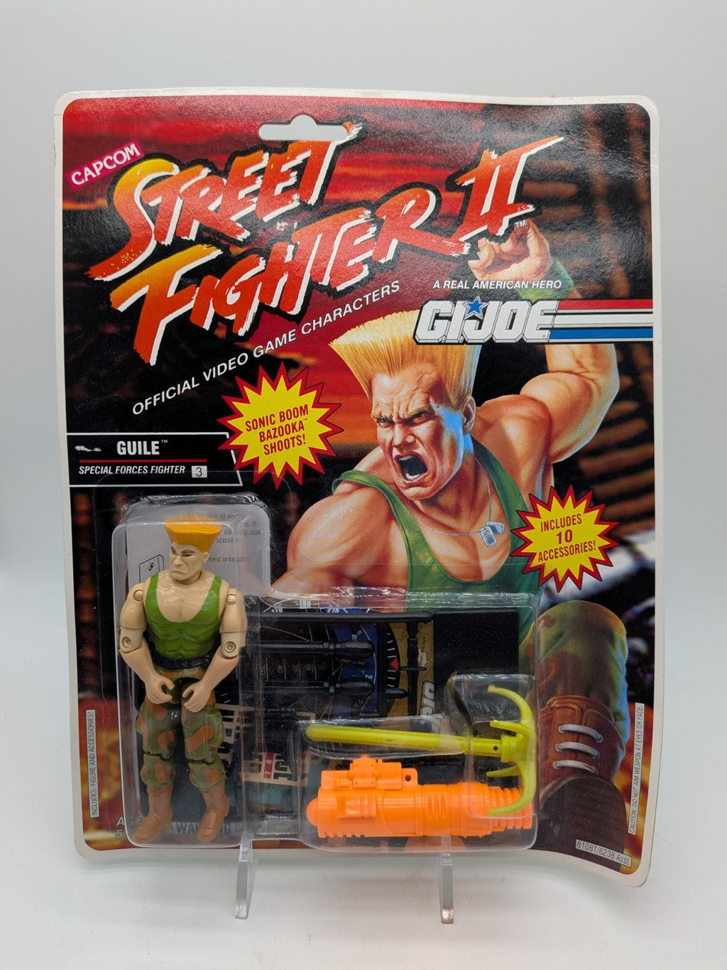 Hasbro 1993 G.I. Joe Street Fighter II Guile Action Figure 