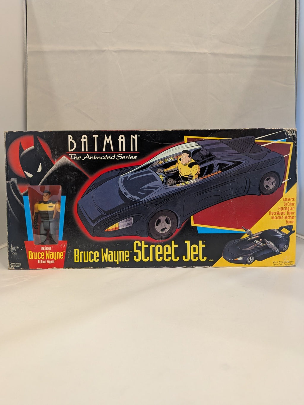 Kenner 1993 Batman Animated Bruce Wayne Street Jet Includes Bruce Wayne Figure