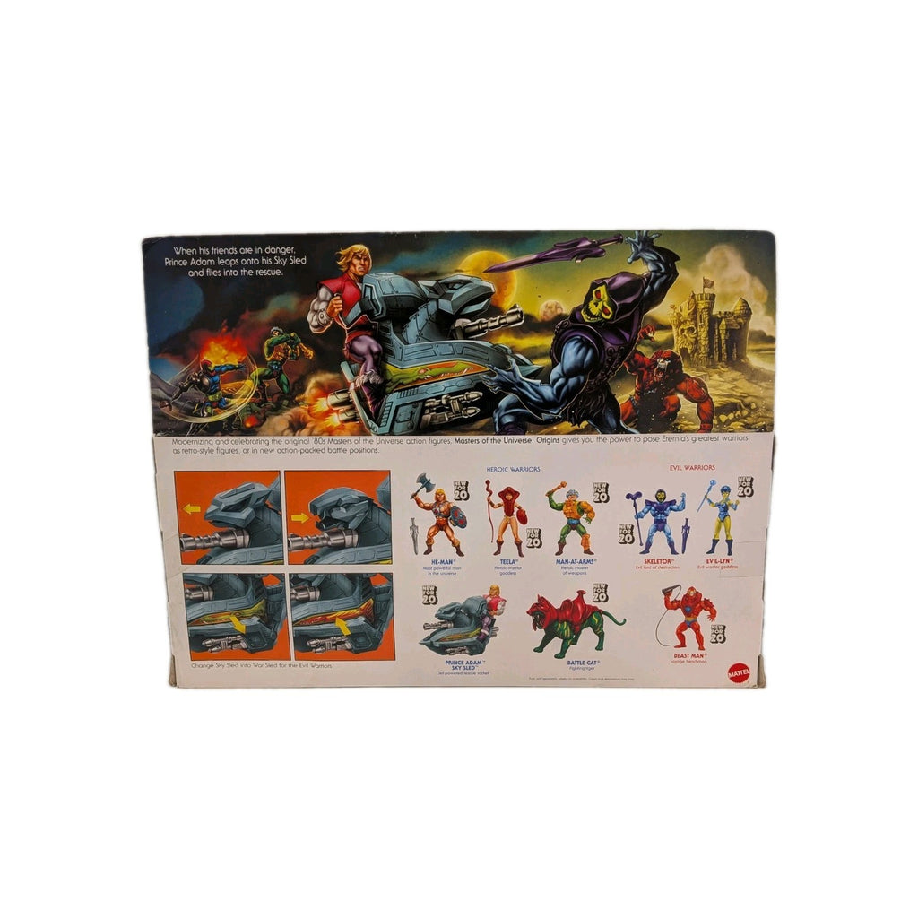 Mattel 2020 Masters of the Universe Origins Prince Adam & Sky Sled Figure Set