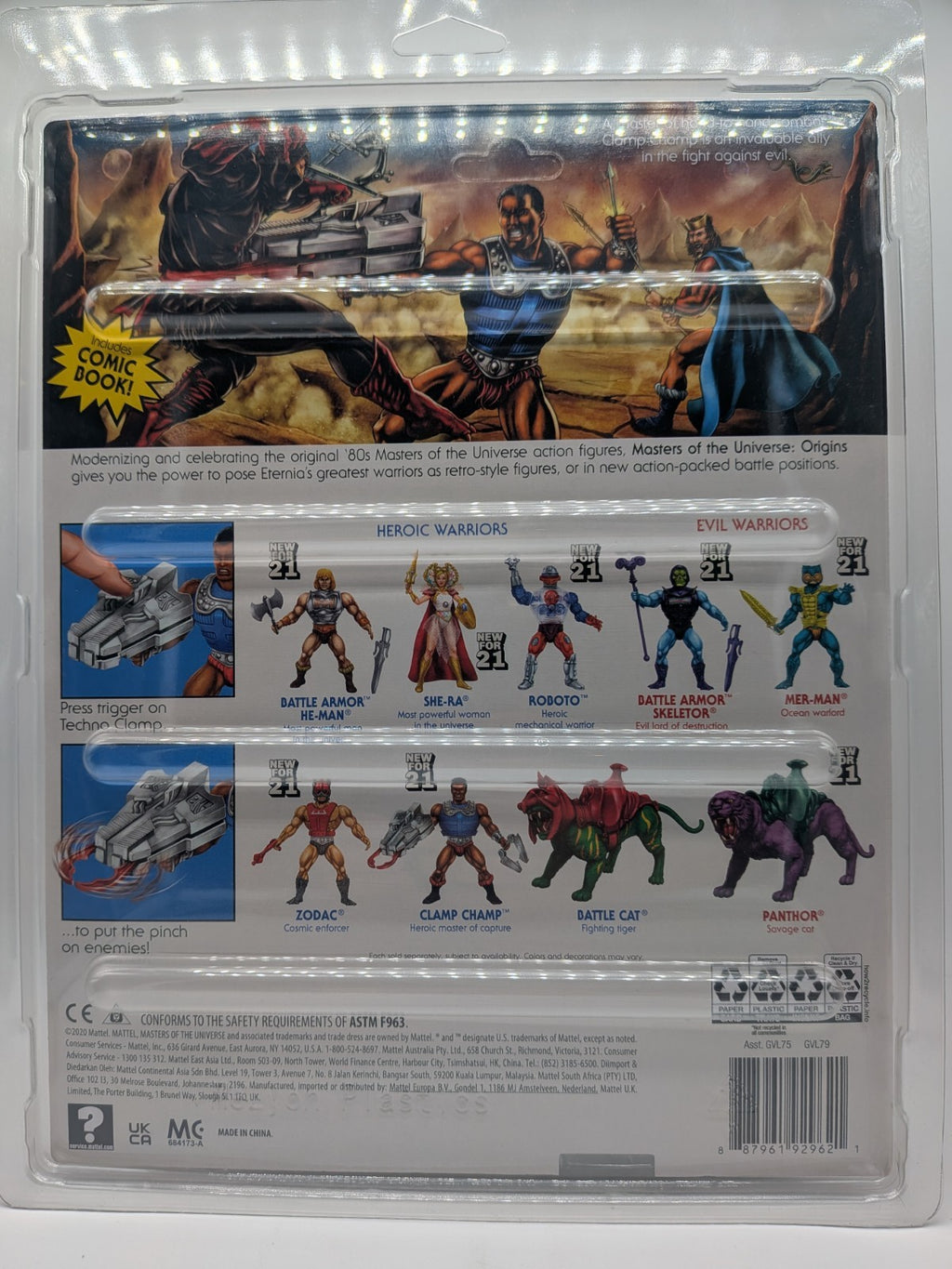 Mattel 2020 Masters of the Universe Origins Deluxe Clamp Champ - Unpunched