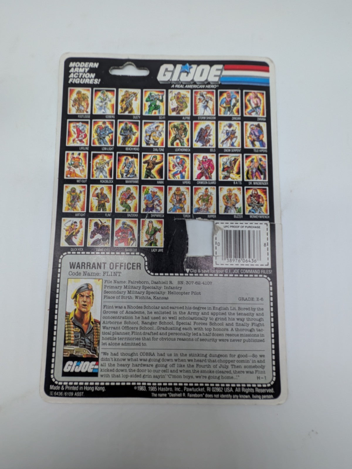  Hasbro 1985 G.I. Joe Flint V1 Action Figures (Complete)