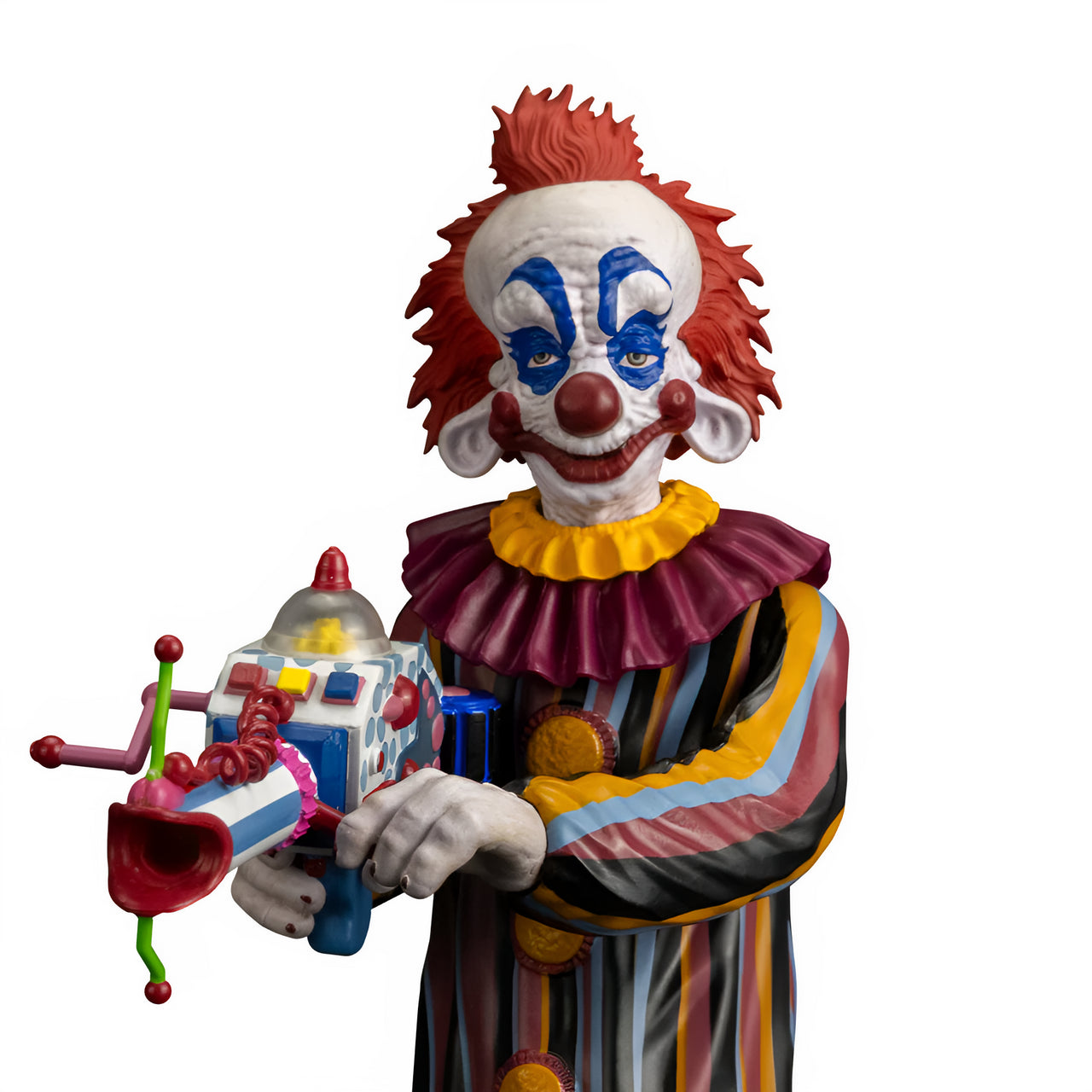 Killer Klown holding a cotton candy gun
