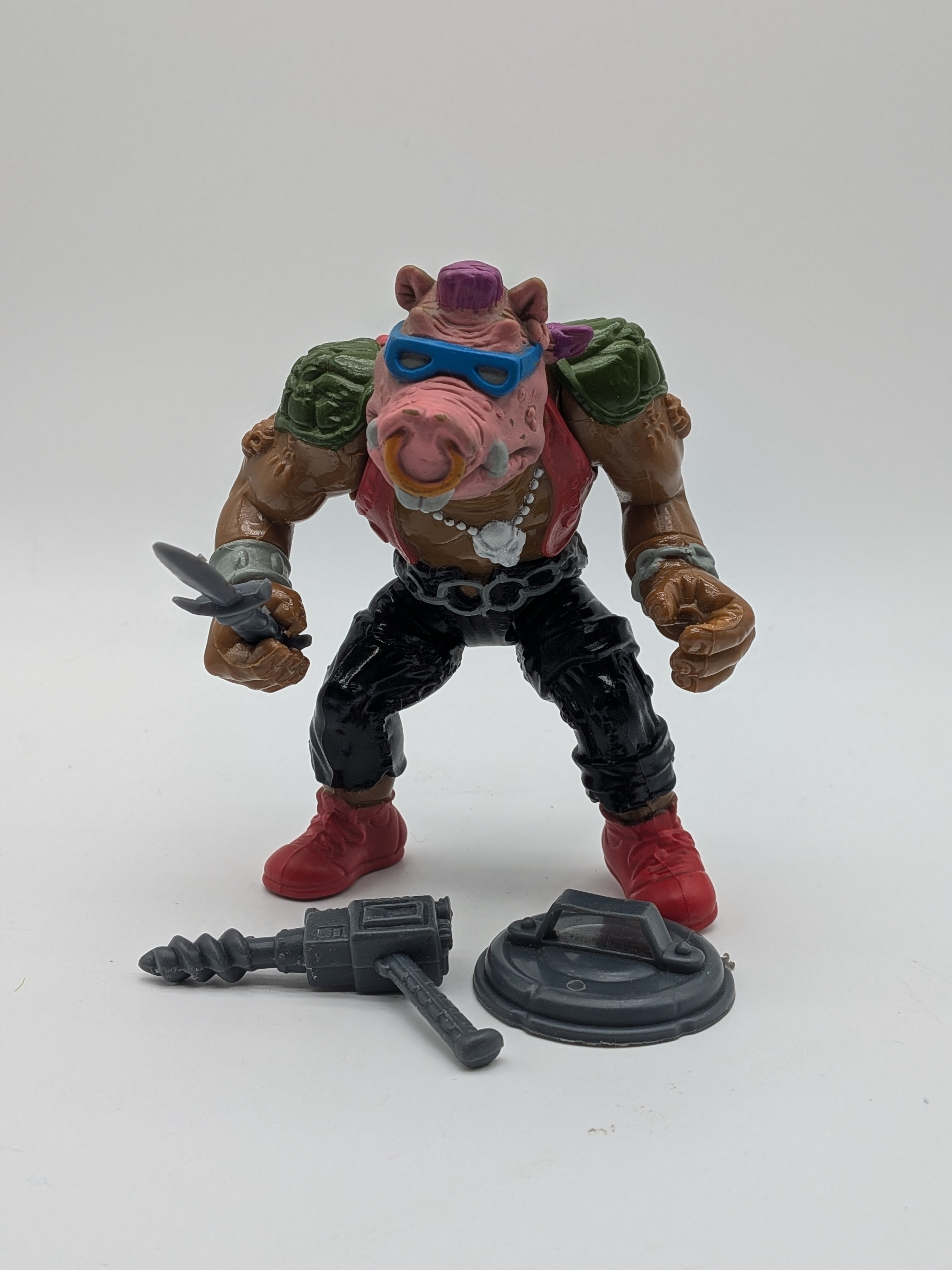 Playmates 1988 Teenage Mutant Ninja Turtles Bebop Soft Head - Loose (Complete)