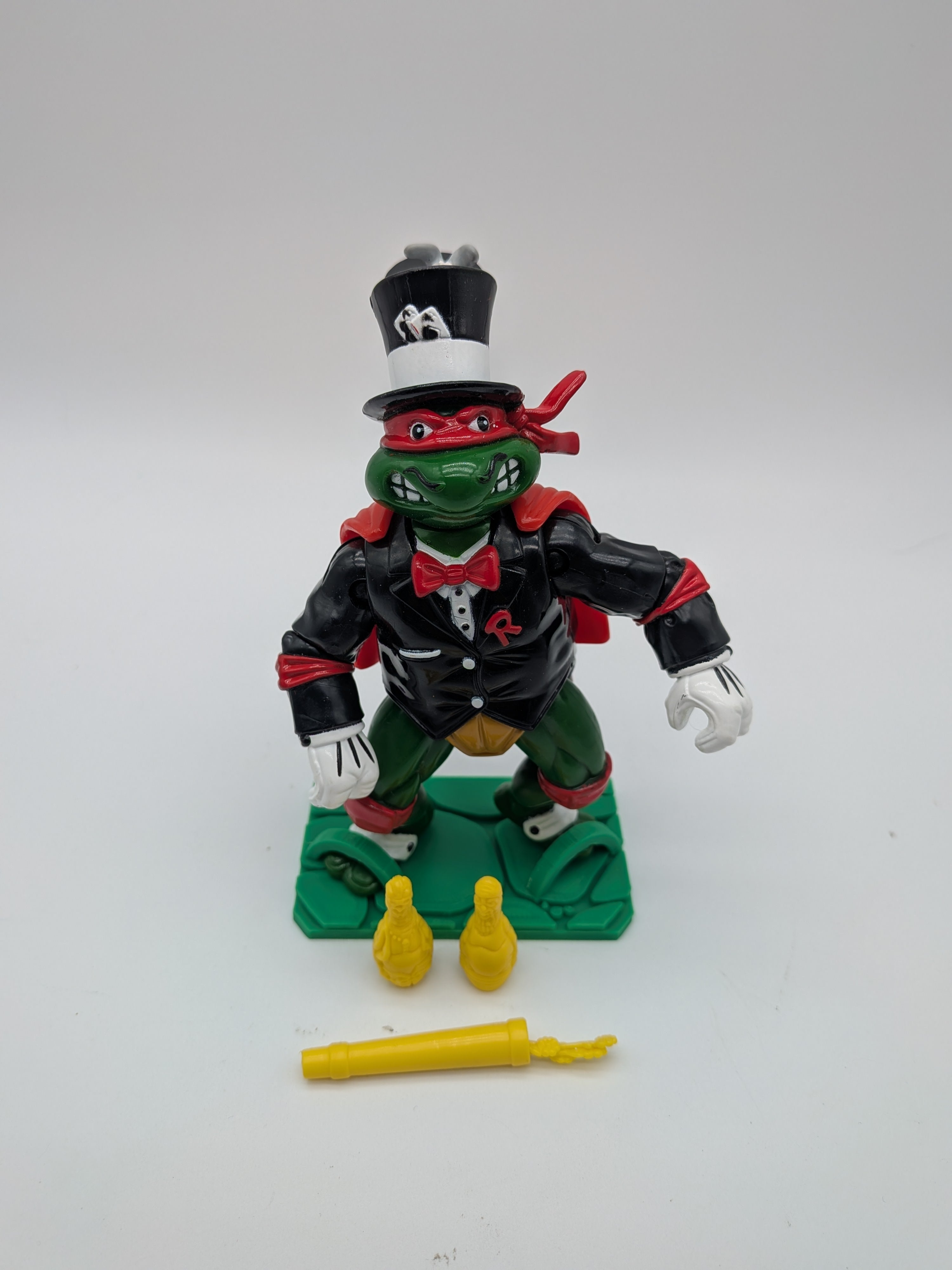 Playmates 1992 Teenage Mutant Ninja Turtles Raph the Magnificent - Loose (Near Complete)
