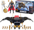 G.I. Joe Destro action figure, vehicle, and accessories with packaging on a white background