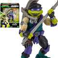 Toy figure of a character from 'Teenage Mutant Ninja Turtles' with packaging in the background