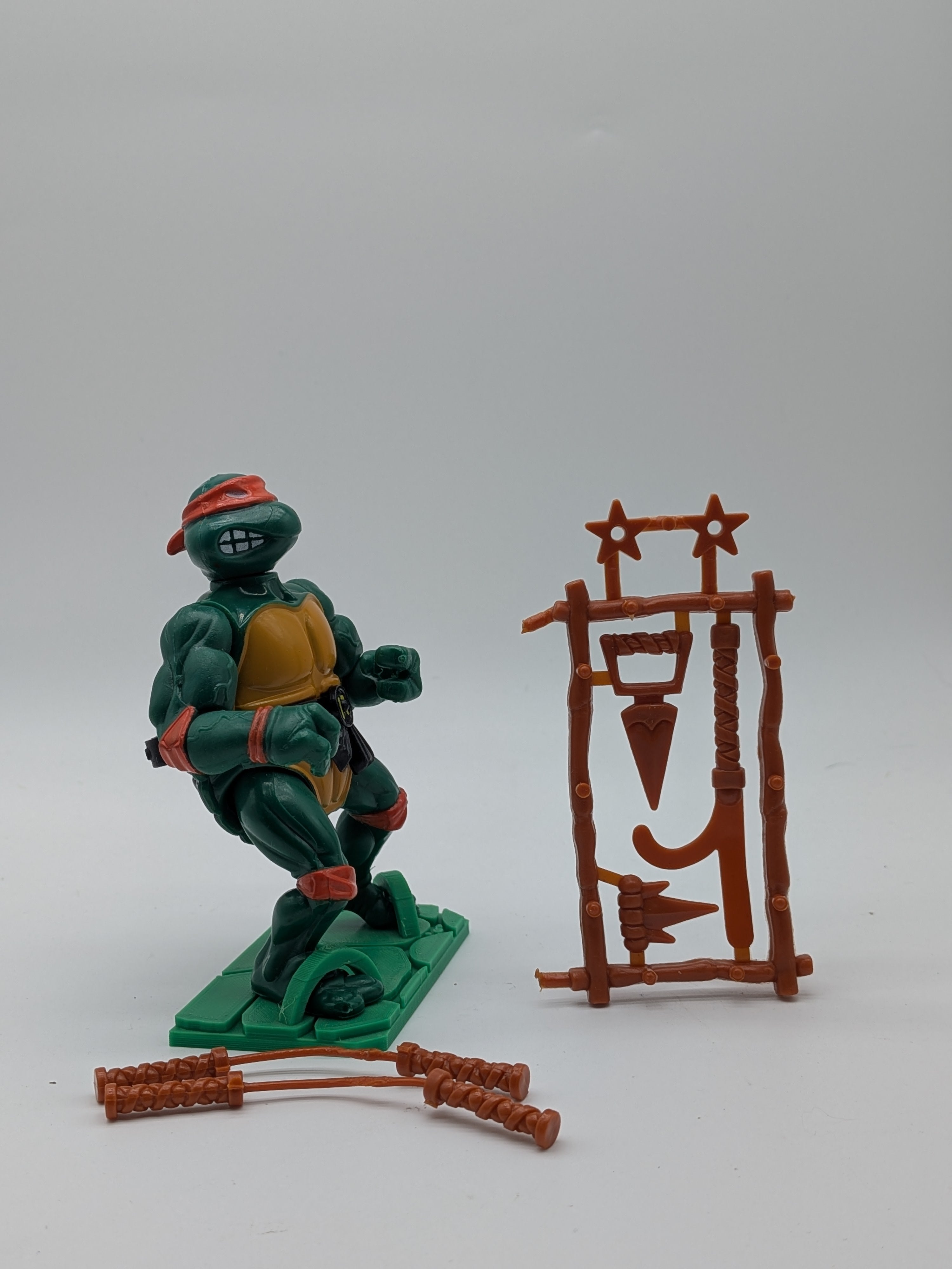 Playmates 1988 Teenage Mutant Ninja Turtles Michelangelo Original Hard Head Figure