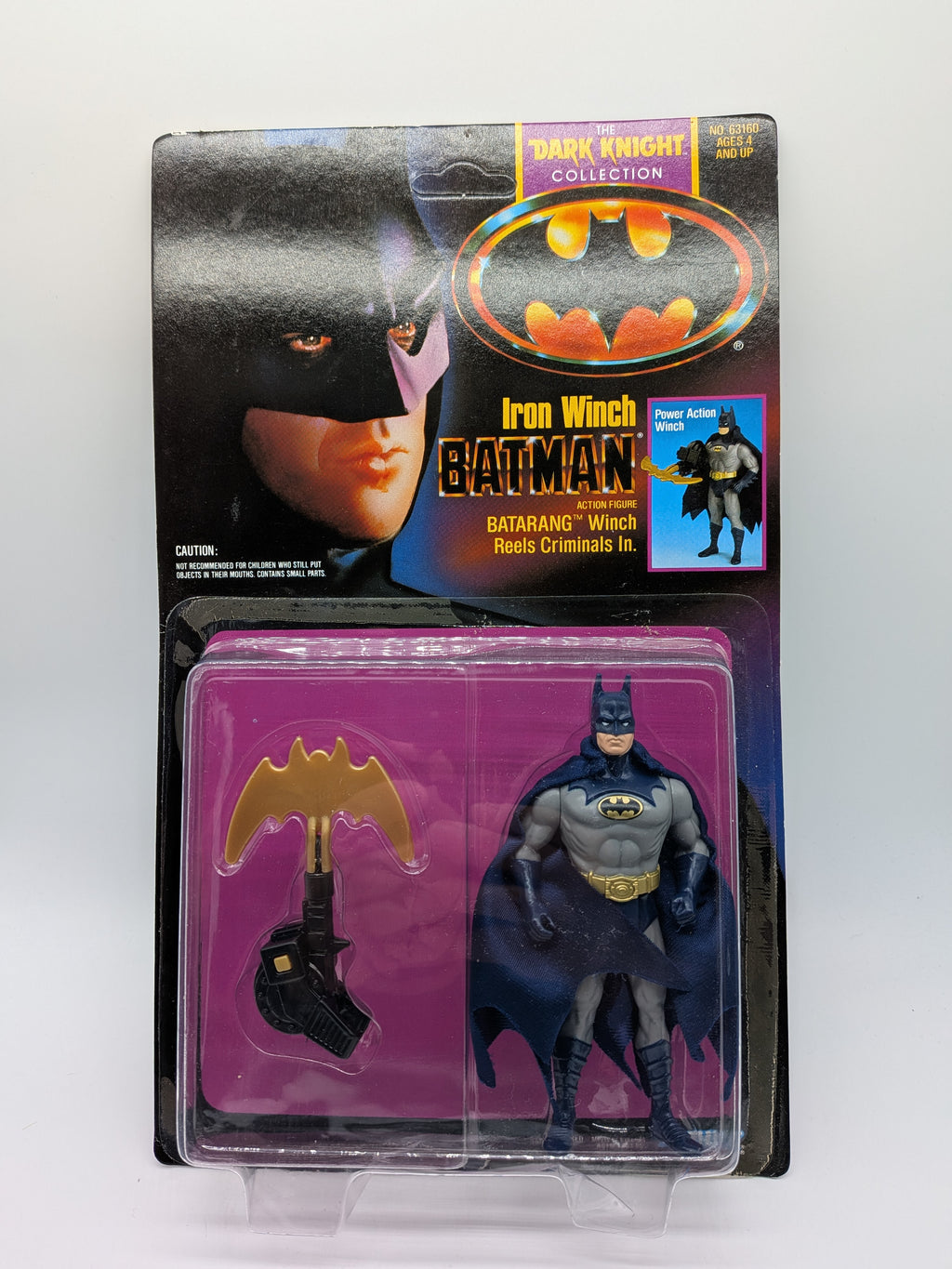 Kenner 1990 The Dark Knight Collection Iron Winch Batman - Sealed on Card