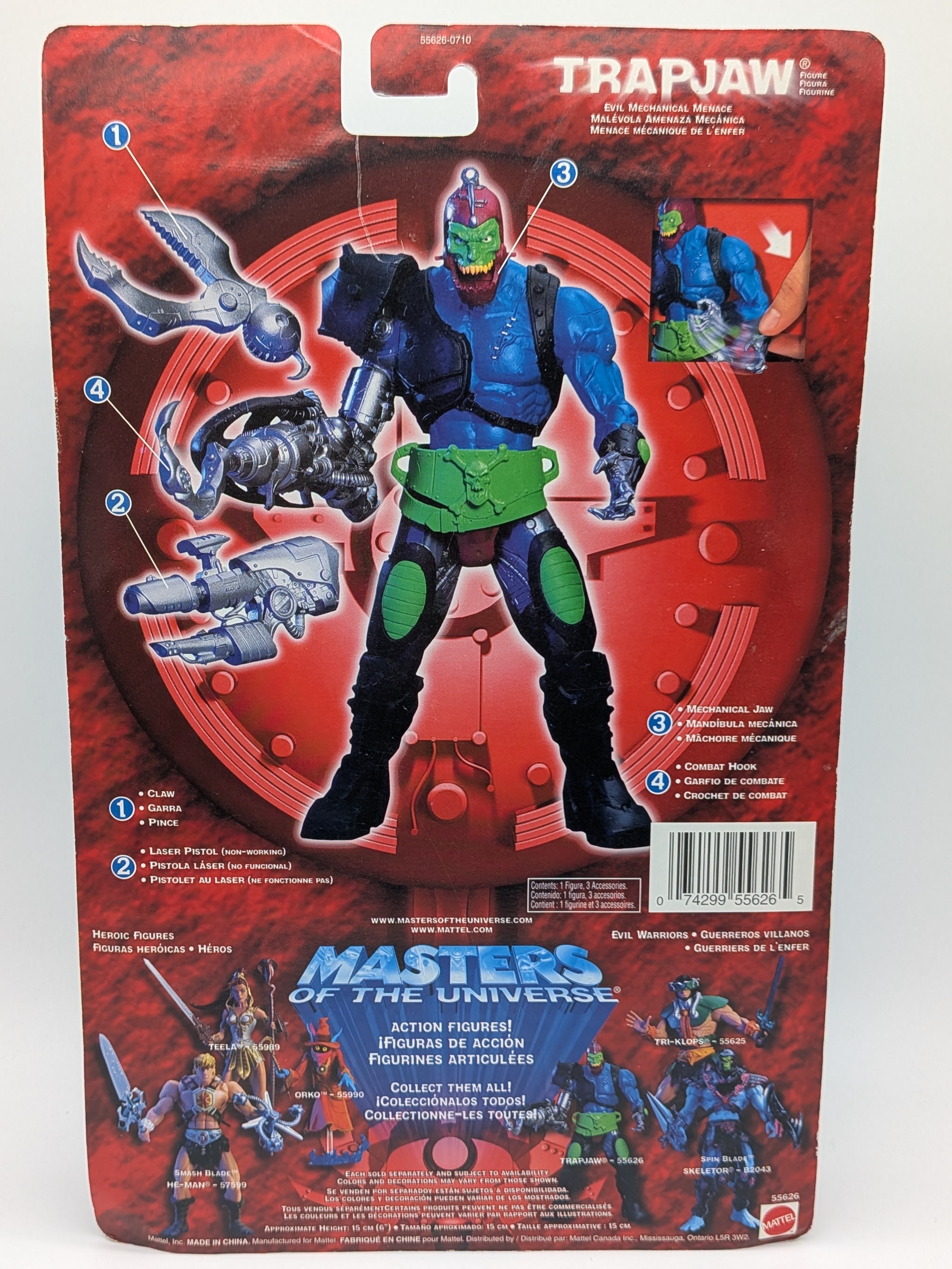 Mattel 2002 (200x) Masters of the Universe Trap Jaw Action Figure