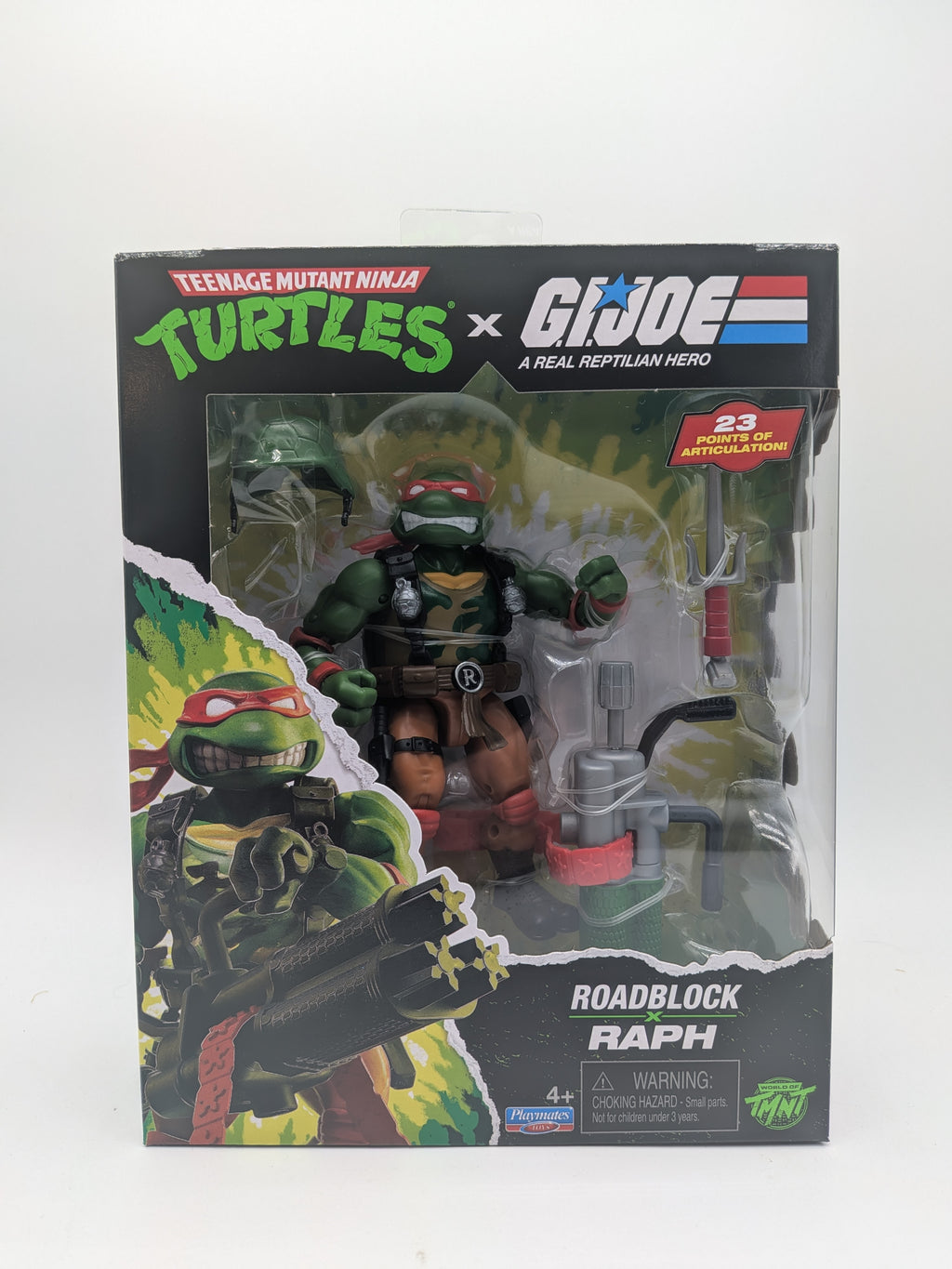 Teenage Mutant Ninja Turtles x G.I. Joe Raphael x Roadblock Action Figure