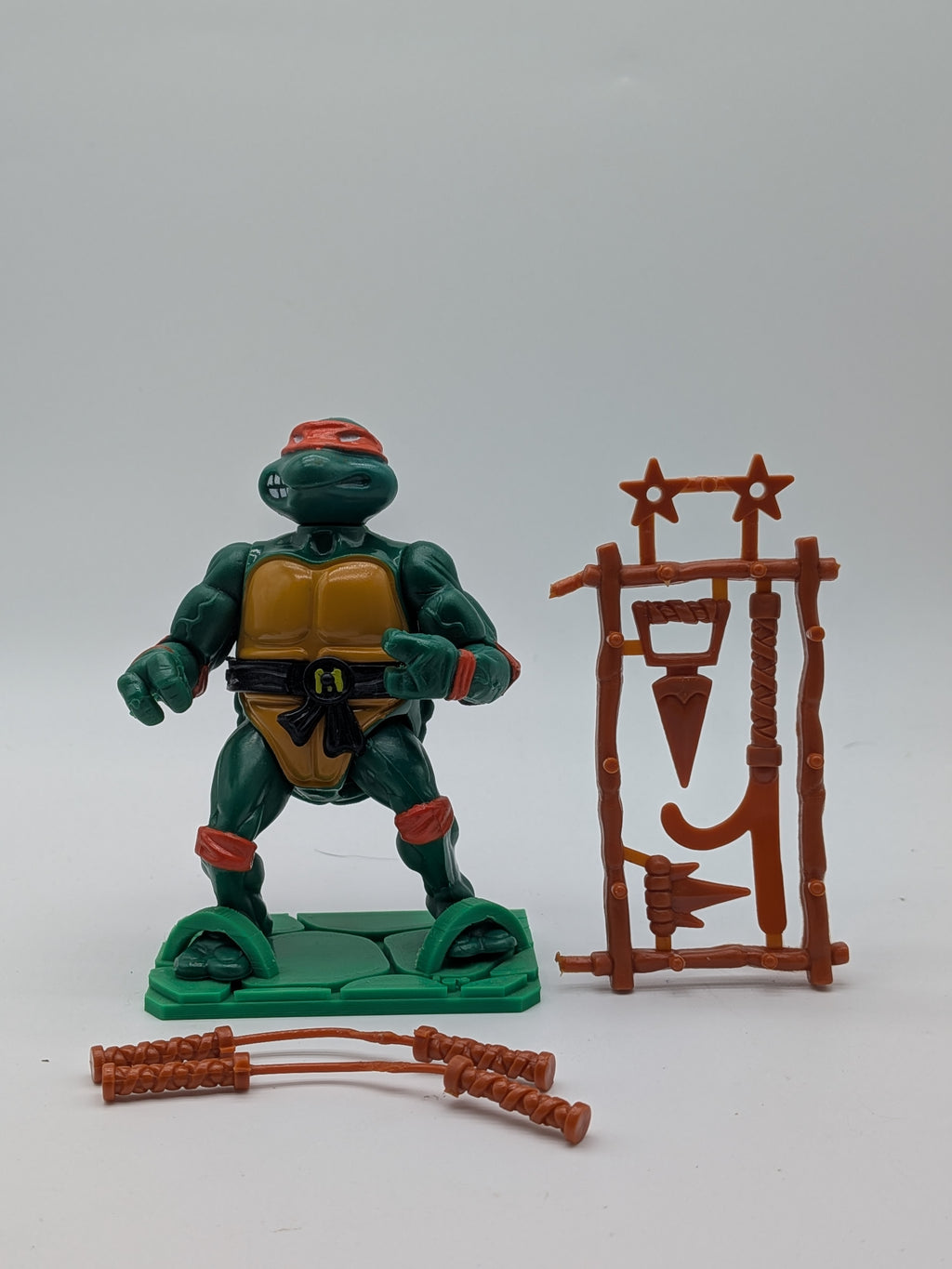 Playmates 1988 Teenage Mutant Ninja Turtles Michelangelo Original Hard Head Figure