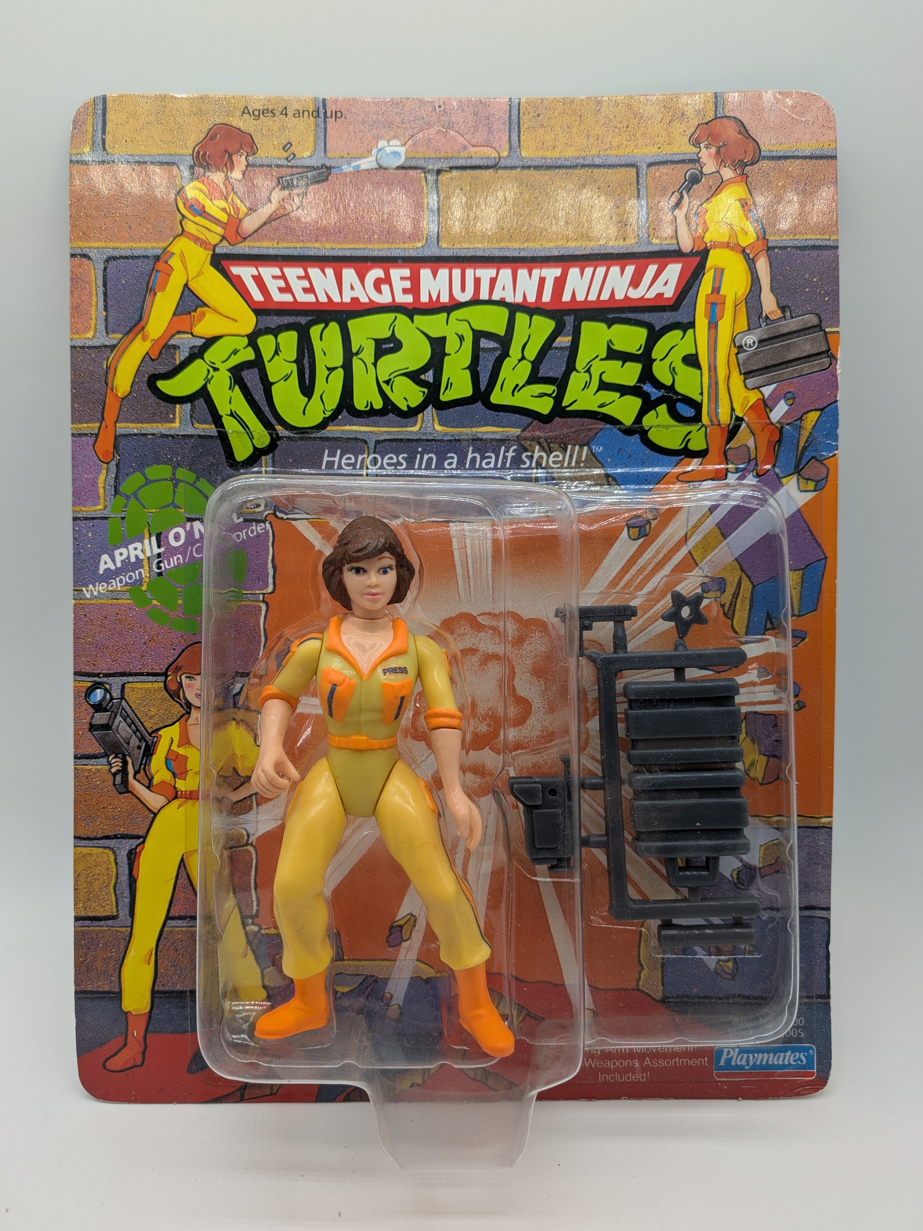 Playmates 1990 Teenage Mutant Ninja Turtles April O'Neil - Sealed and Unpunched