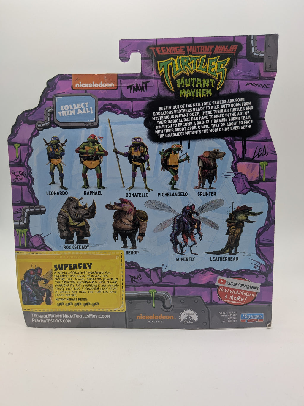 Playmates 2023 Teenage Mutant Ninja Turtles Mutant Mayhem Superfly (Fly Guy) - Unopened