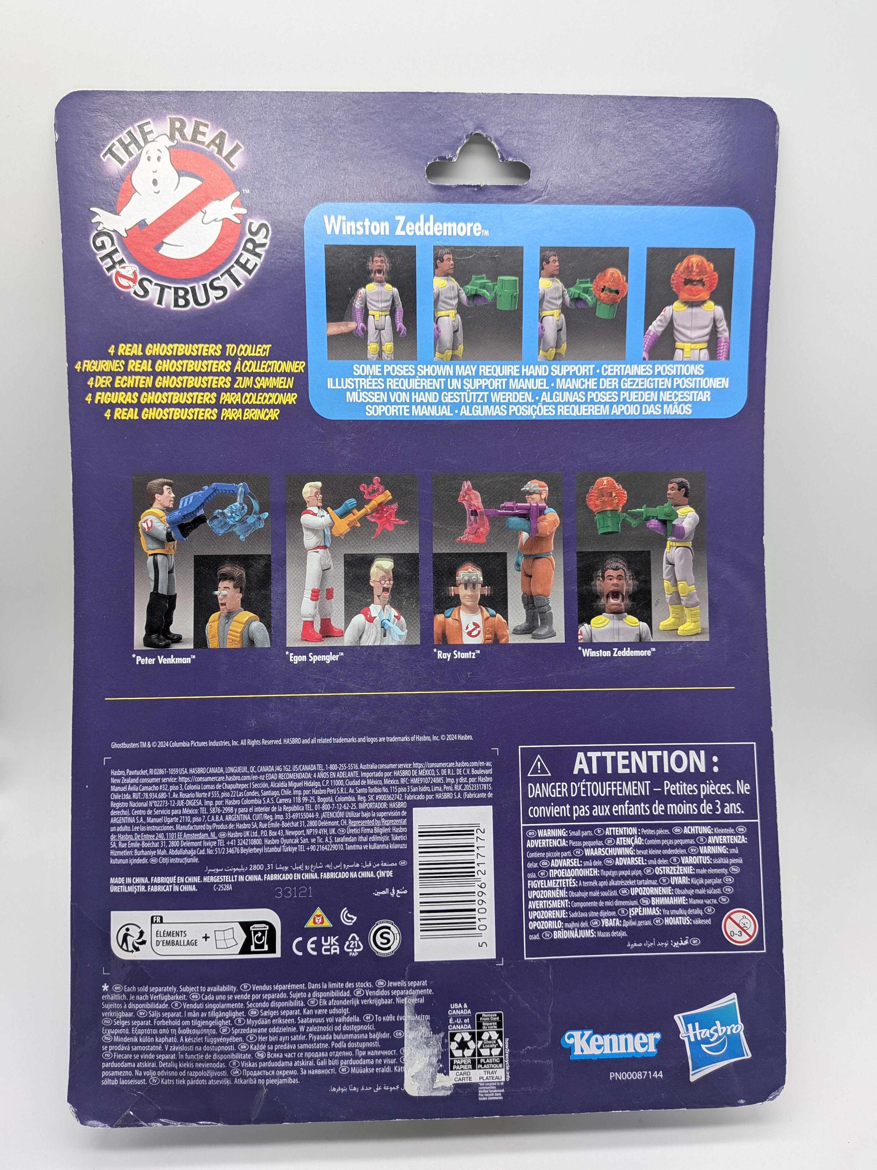 Hasbro 2024 Retro Ghostbusters Fright Features Winston Zeddemore & Scream Roller Ghost