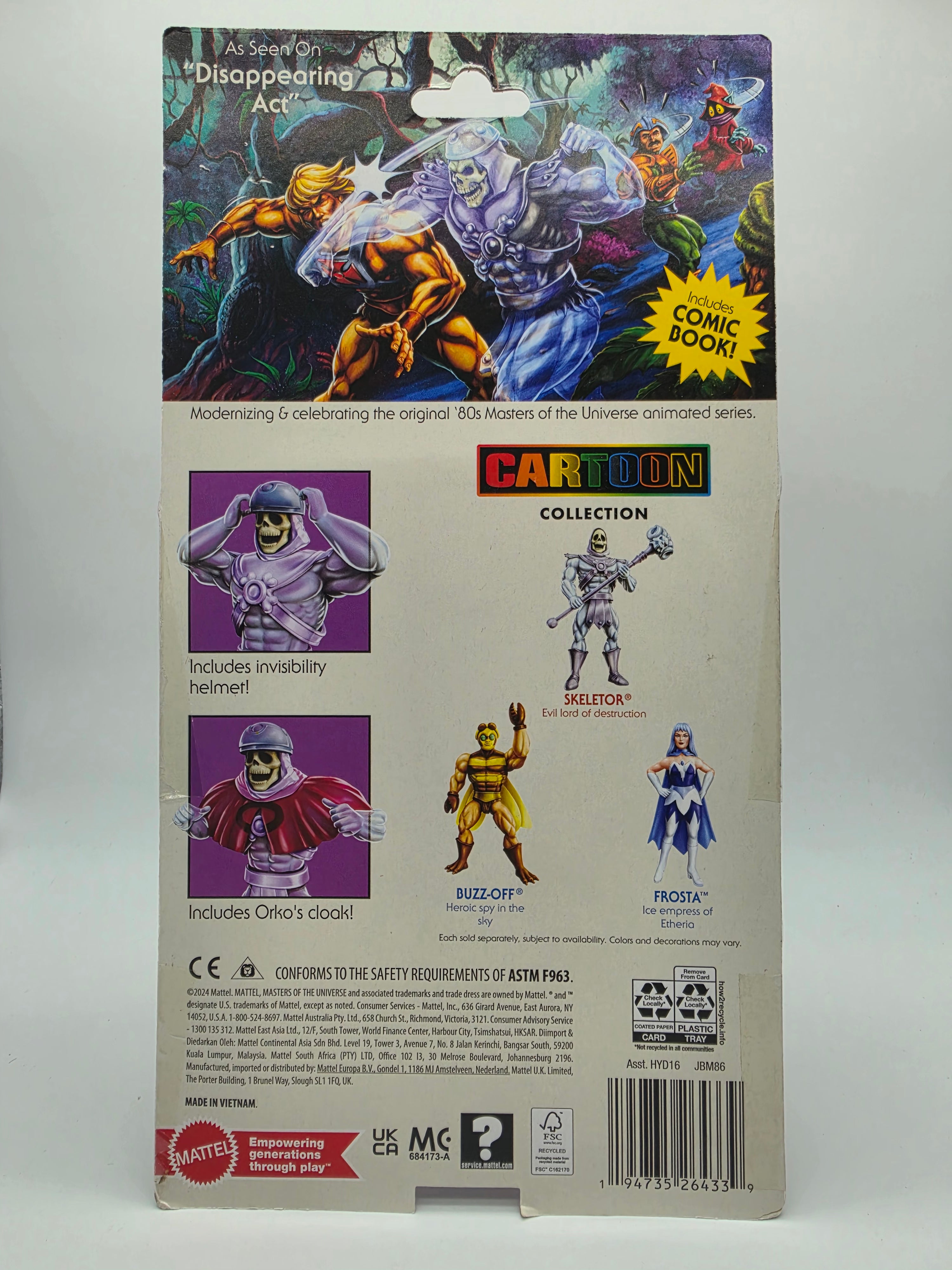 Mattel 2024 He-Man and the Masters of the Universe Cartoon Collection Skeletor