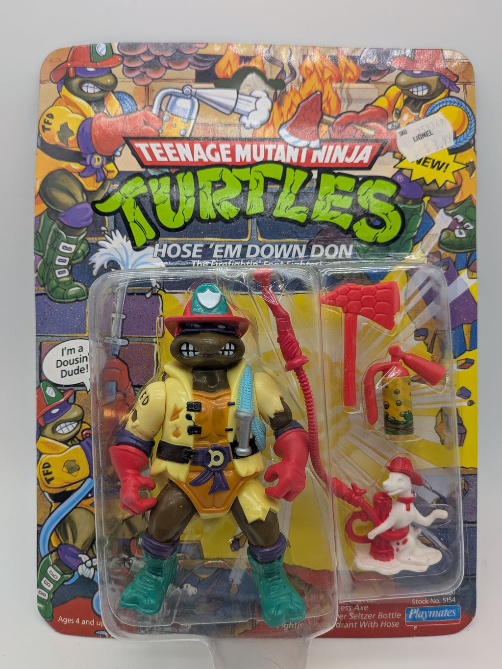 Playmates 1991 Teenage Mutant Ninja Turtles Hose 'Em Down Don