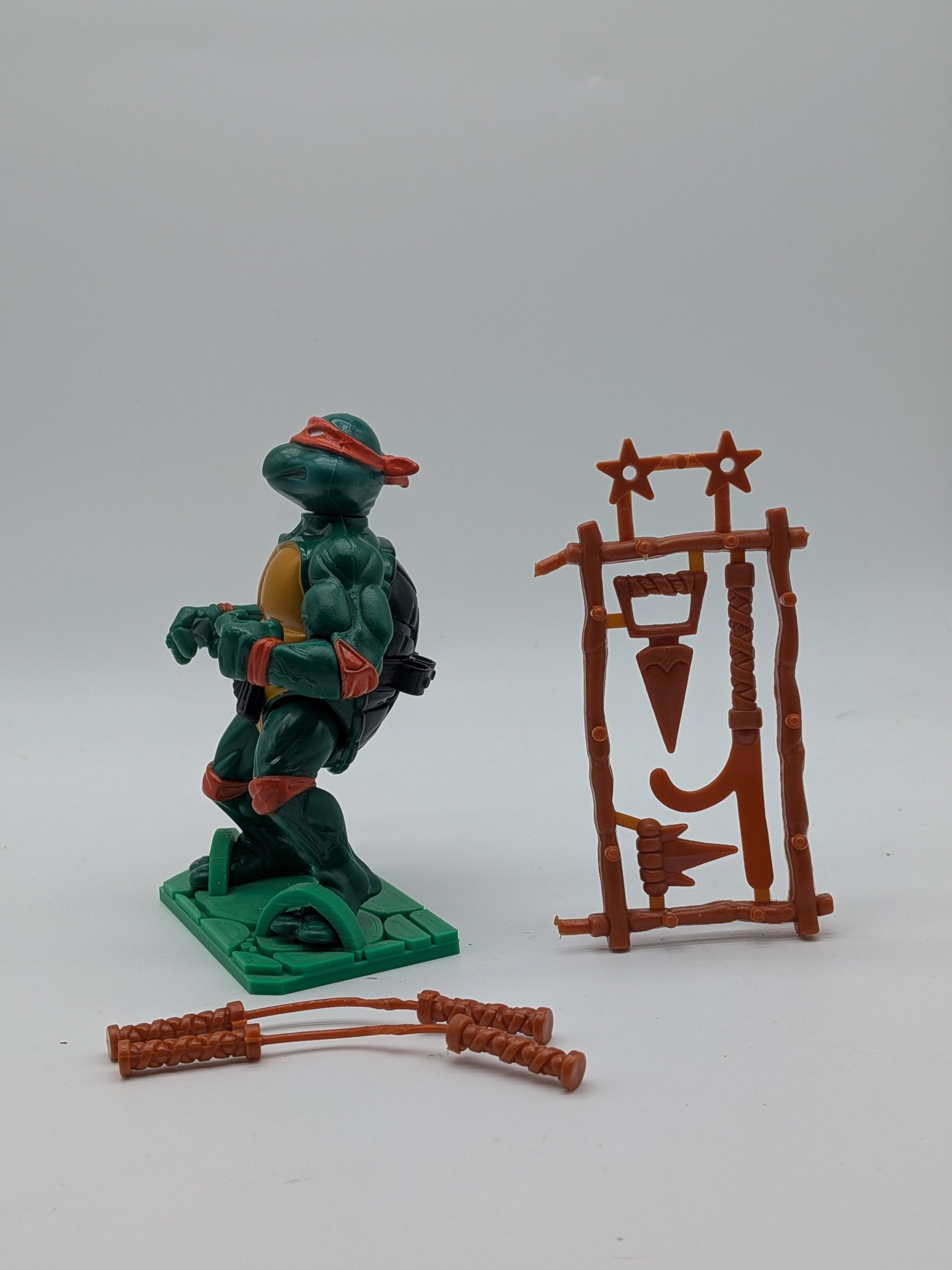 Playmates 1988 Teenage Mutant Ninja Turtles Michelangelo Original Hard Head Figure