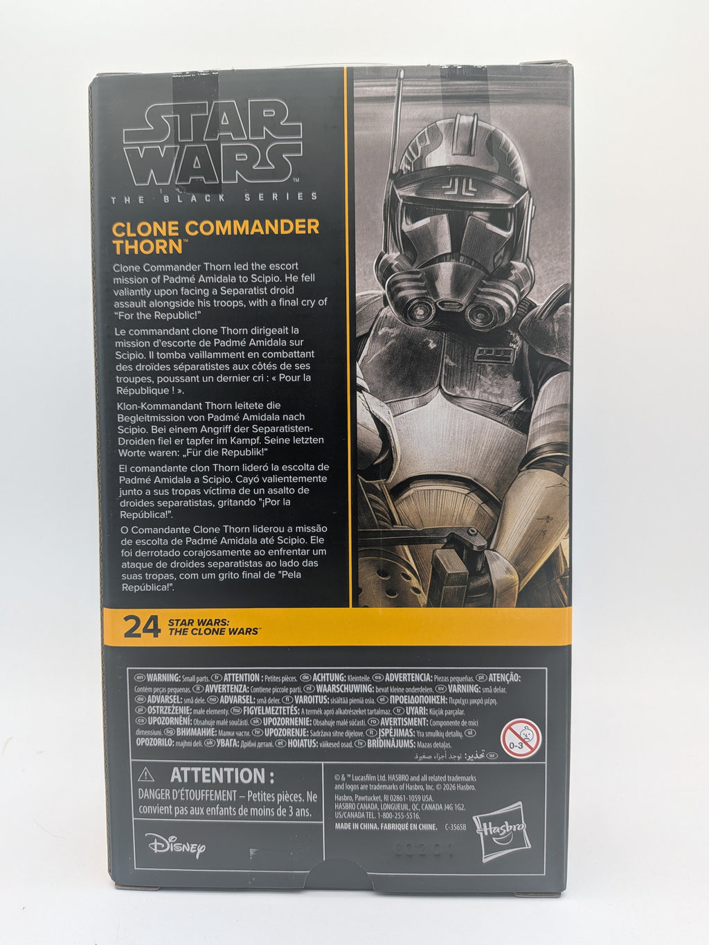 Hasbro 2026 Star Wars The Black Series Clone Commander Thorn