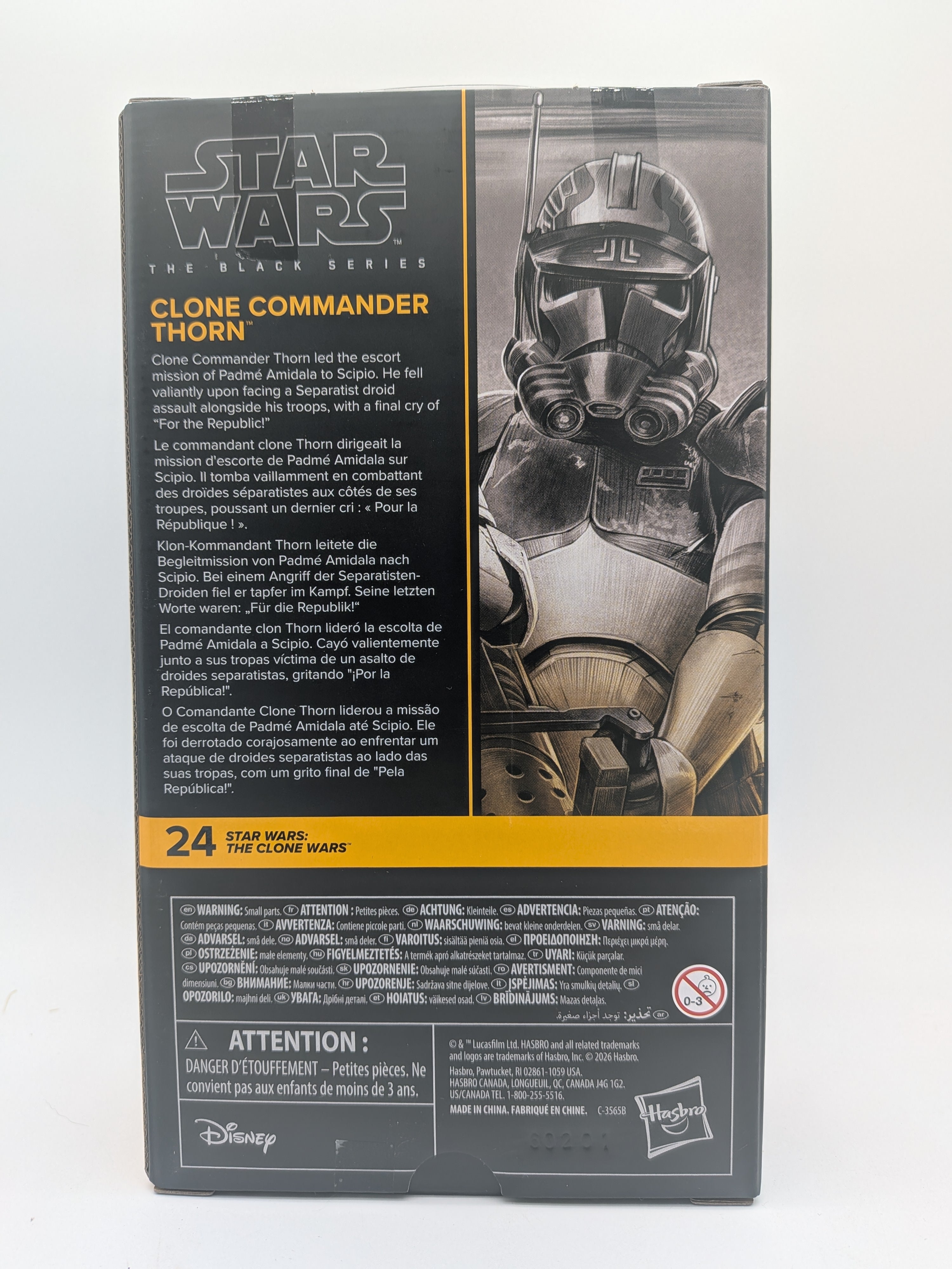 Hasbro 2026 Star Wars The Black Series Clone Commander Thorn