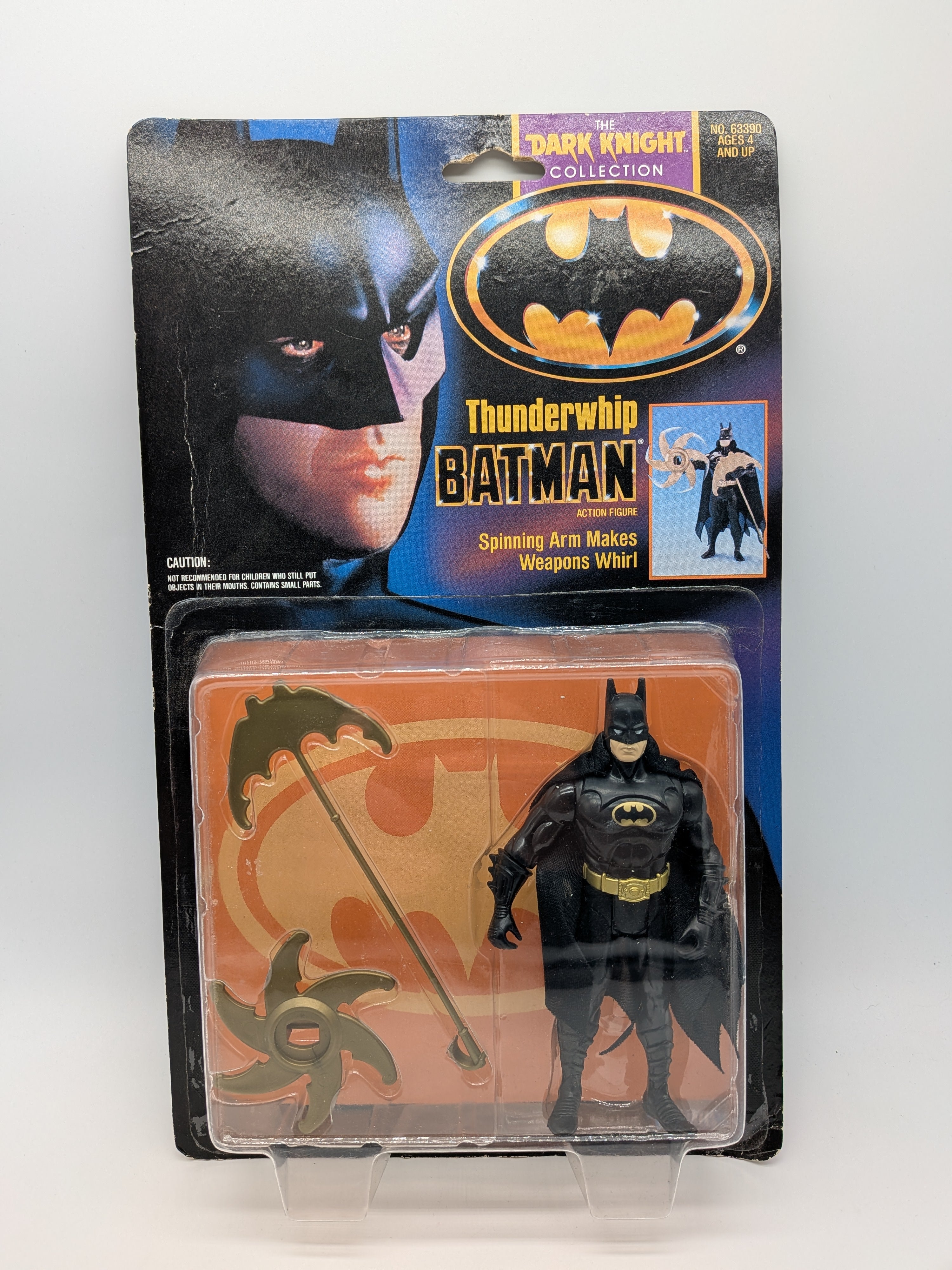 Kenner 1990 The Dark Knight Collection Thunderwhip Batman - Sealed On Card