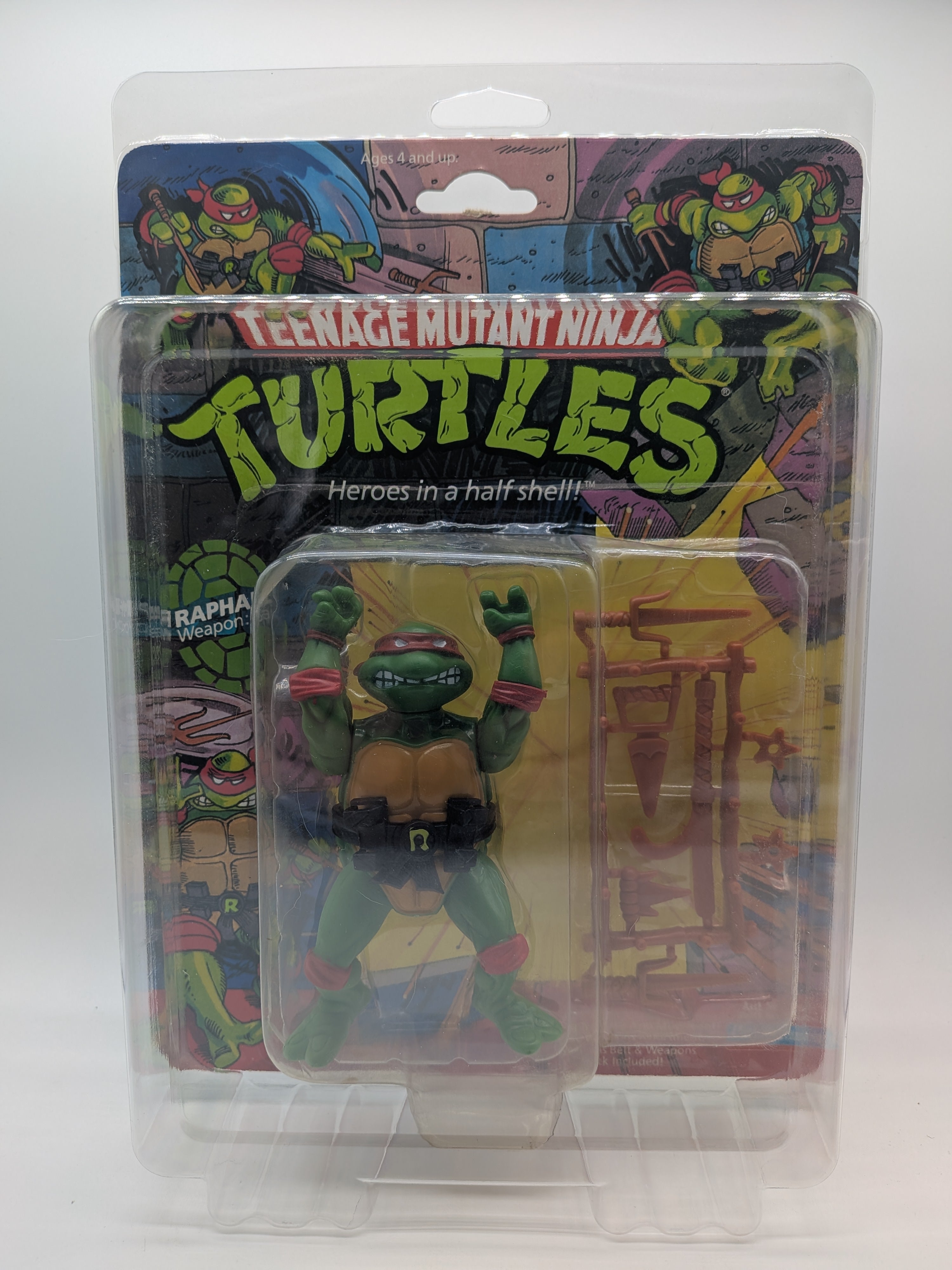 Playmates 1988 Teenage Mutant Ninja Turtles Raphael - Sealed in Card