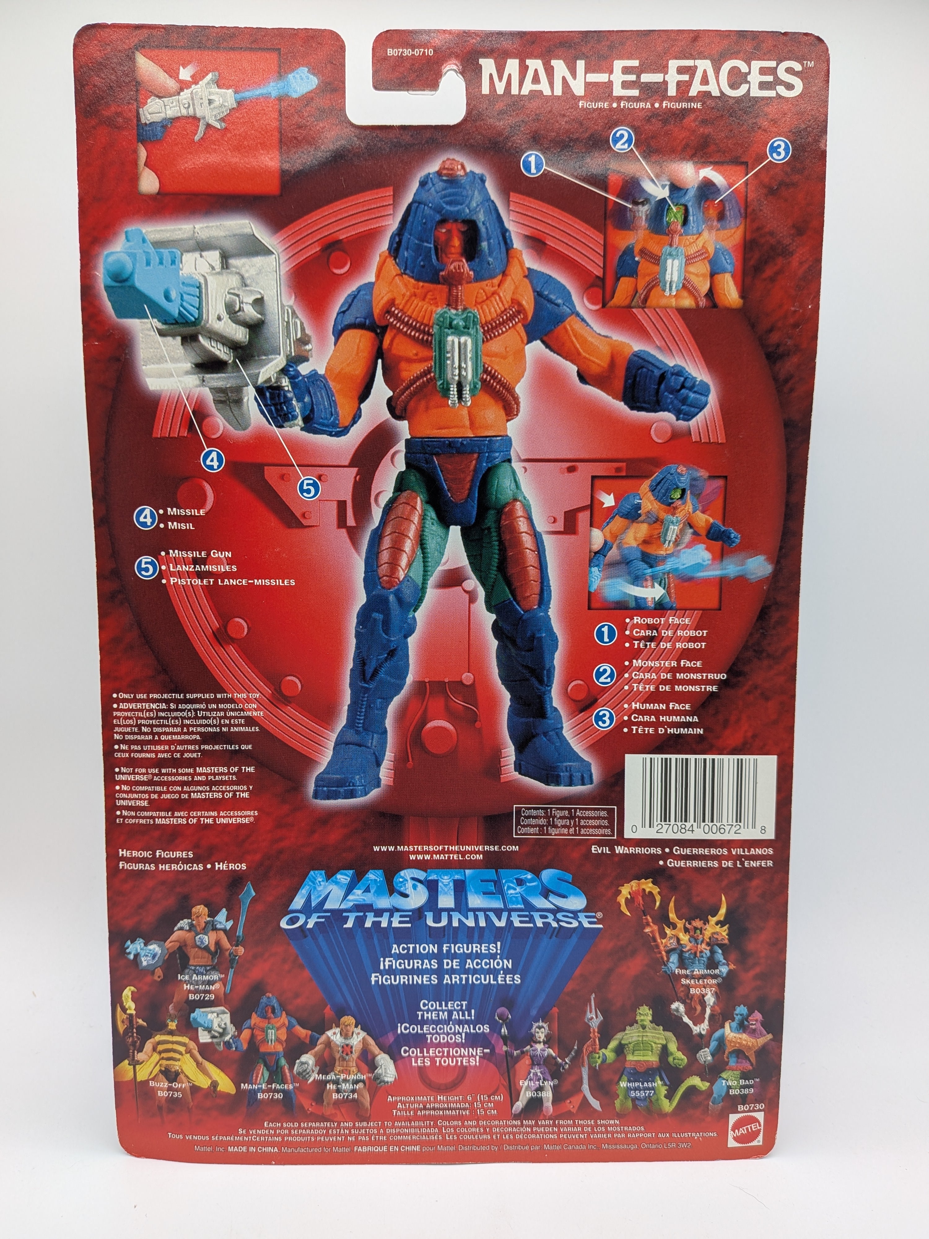 Mattel 2002 (200x) Masters of the Universe Man-E-Faces Action Figure