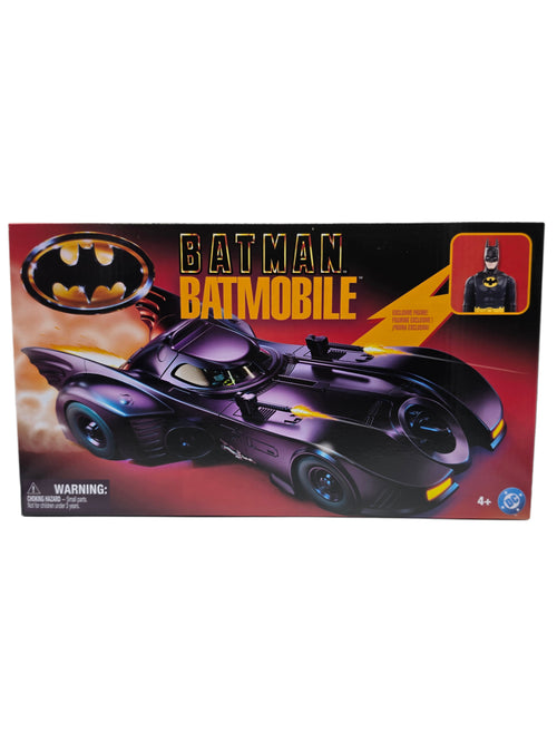 Box of Batman Batmobile toy on a white background