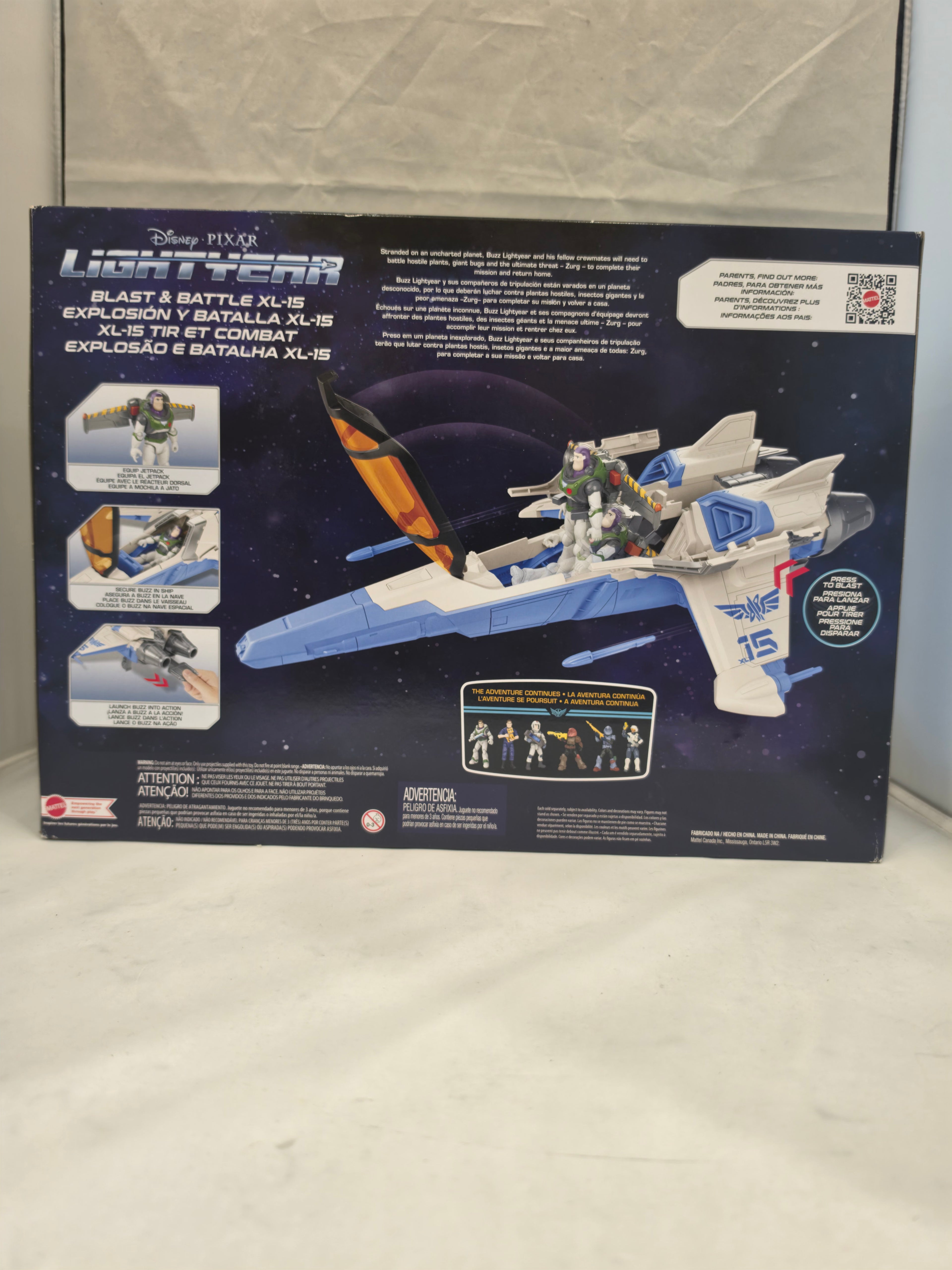 Mattel 2022 Disney Pixar Lightyear Blast & Battle XL-15 Spaceship