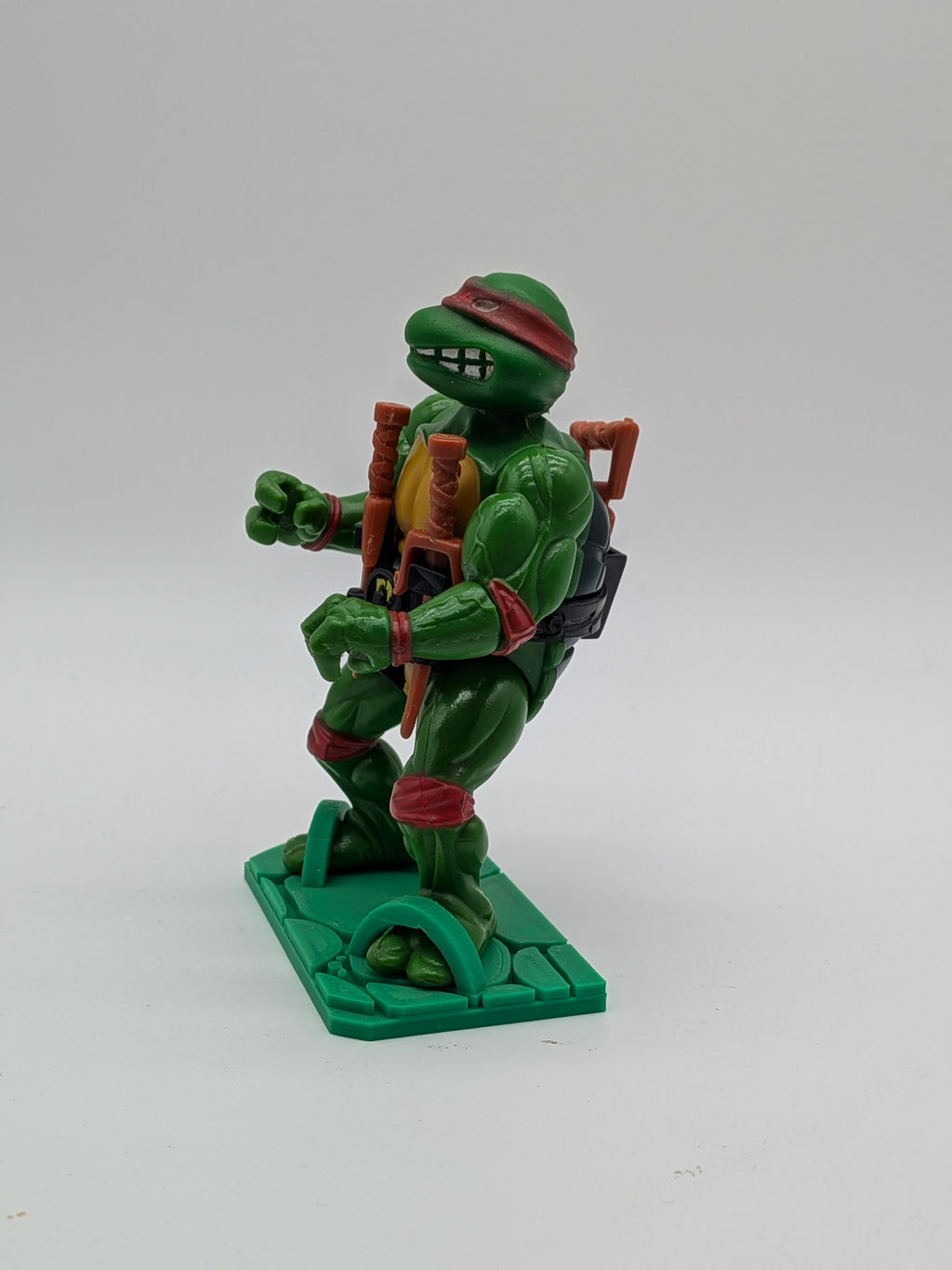 Vintage 1988 Playmates TMNT Raphael Action Figure (Soft Head variant) - Loose