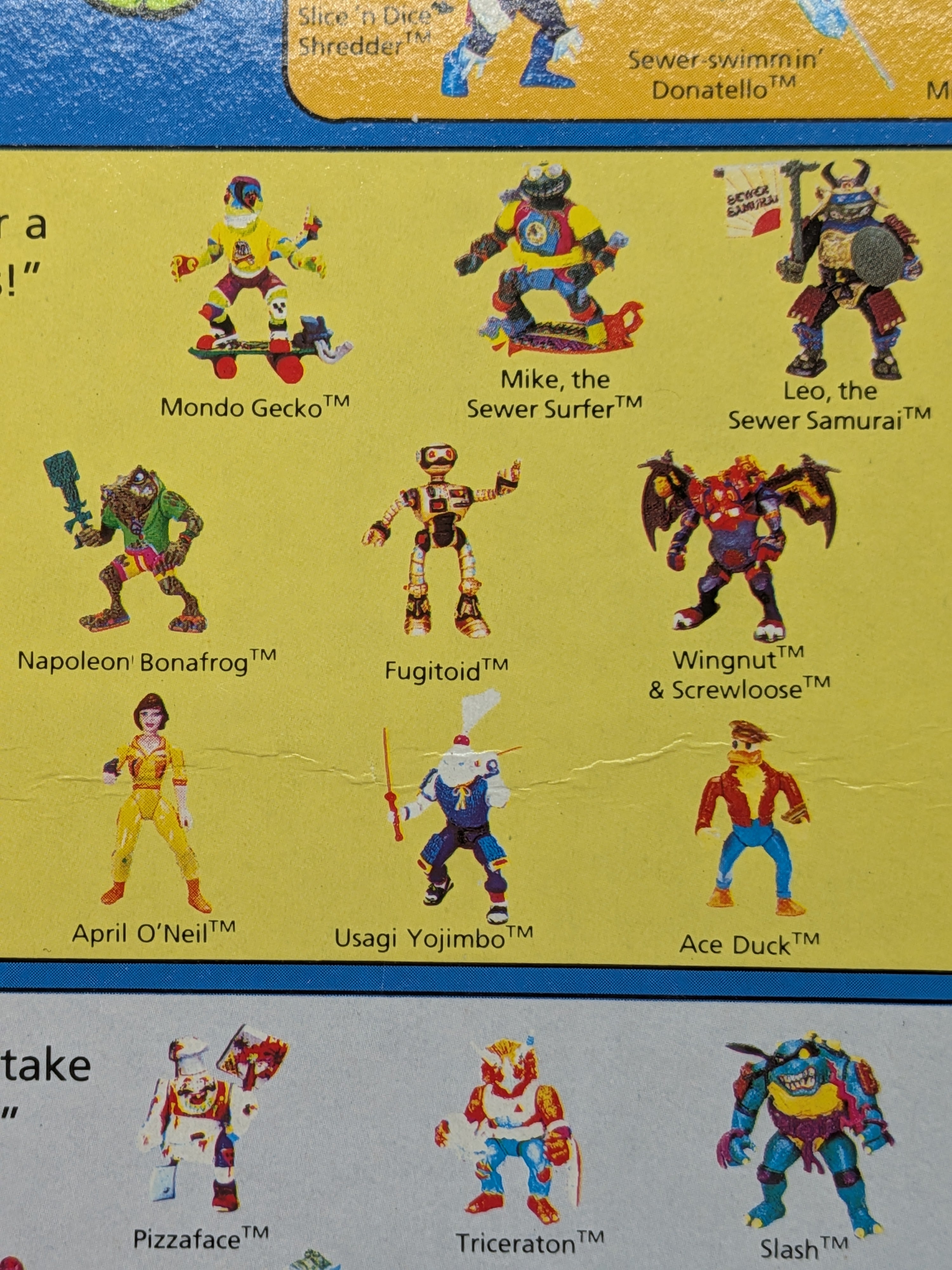 Playmates 1990 Teenage Mutant Ninja Turtles Leo The Sewer Samurai - Sealed on Card (Unpunched)