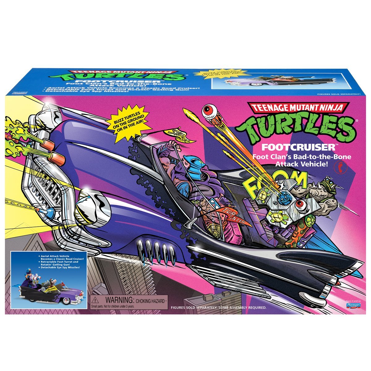 Box of Teenage Mutant Ninja Turtles Footclan's Back-to-the-Bone Attack Vehicle