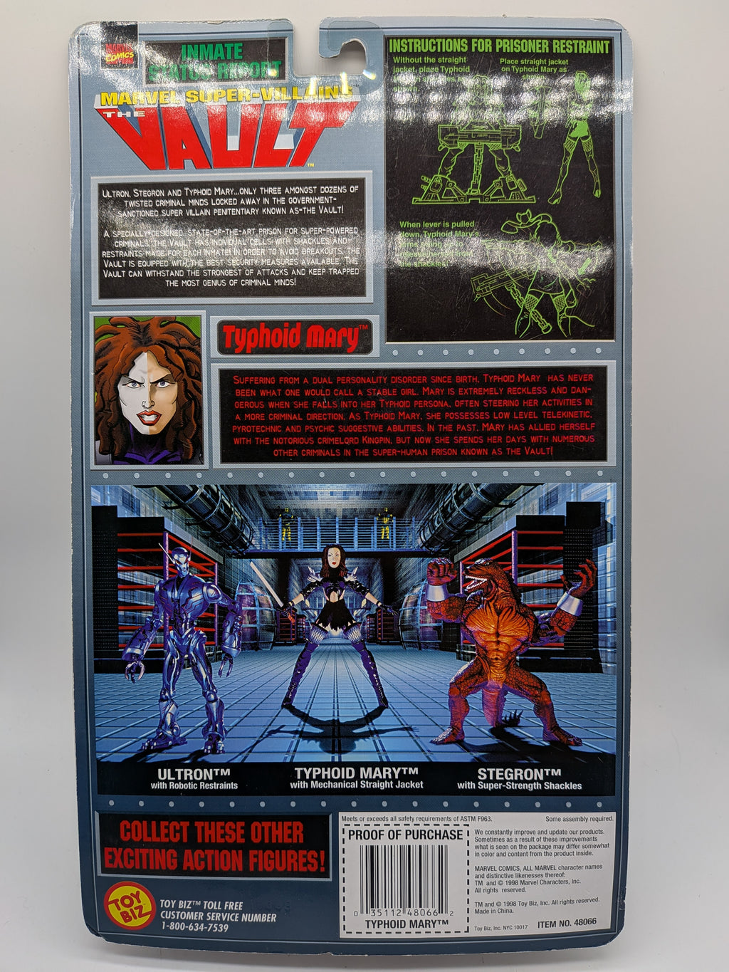 Toy Biz 1998 Marvel Super-Villains The Vault Typhoid Mary