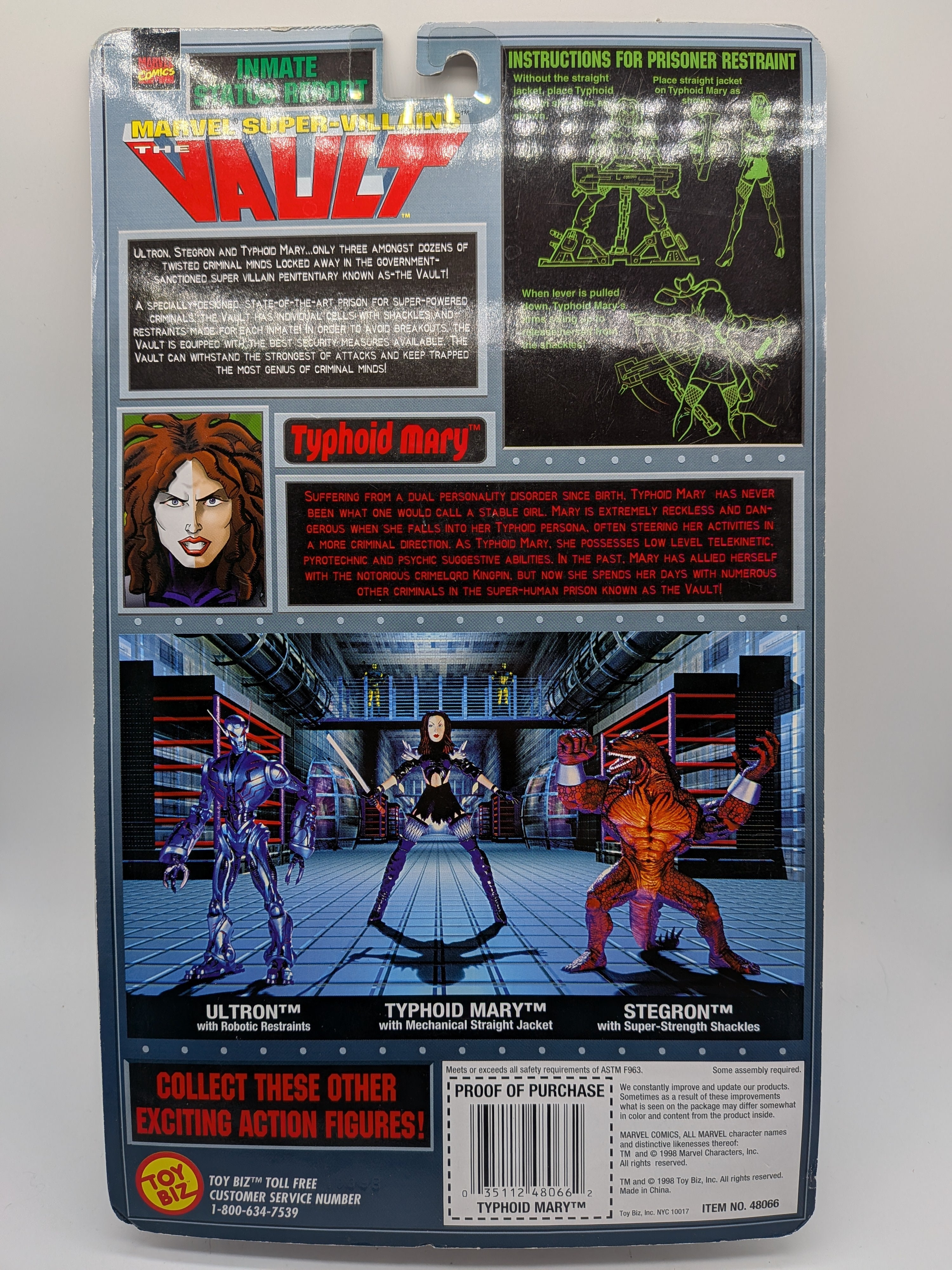 Toy Biz 1998 Marvel Super-Villains The Vault Typhoid Mary