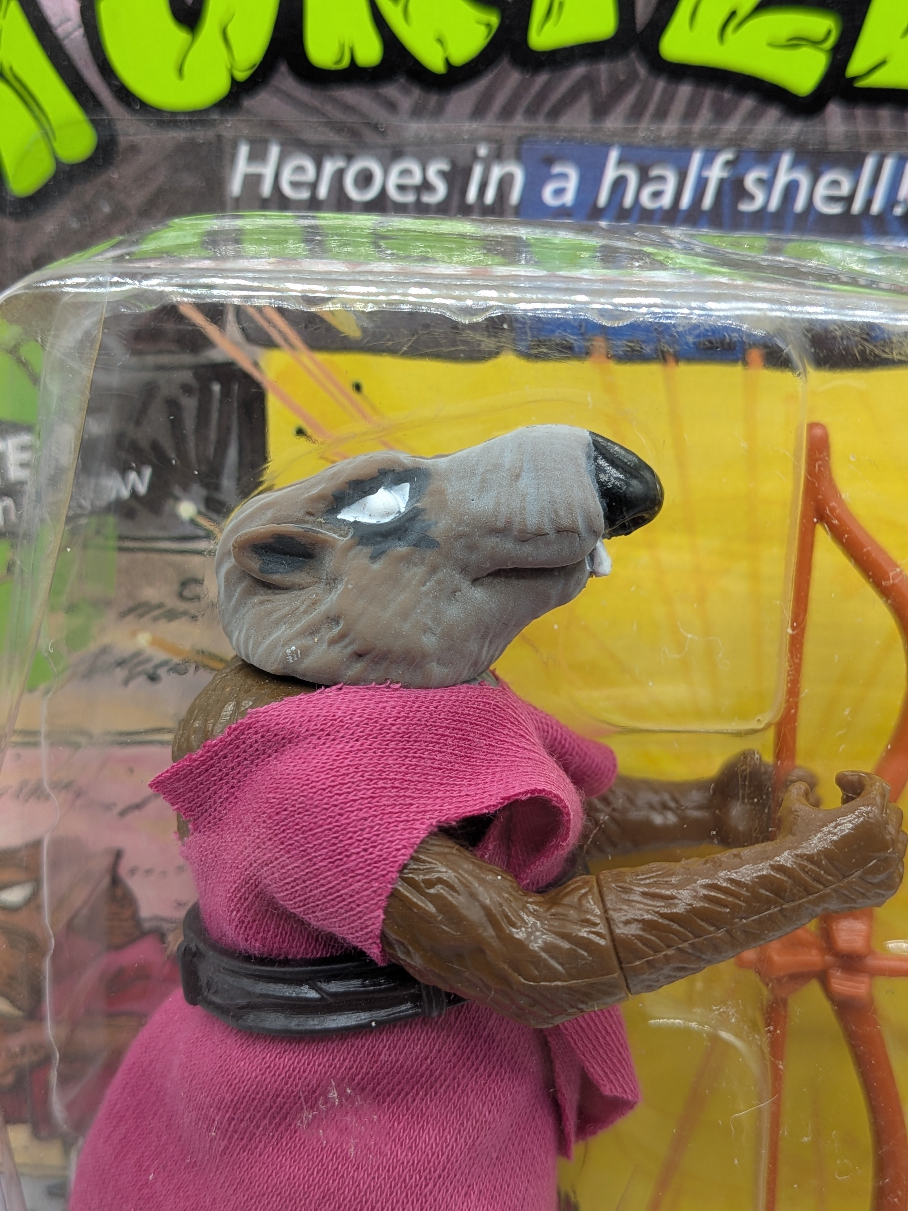 Playmates 1988 Teenage Mutant Ninja Turtles Splinter 10-Back Unpunched Action Figure