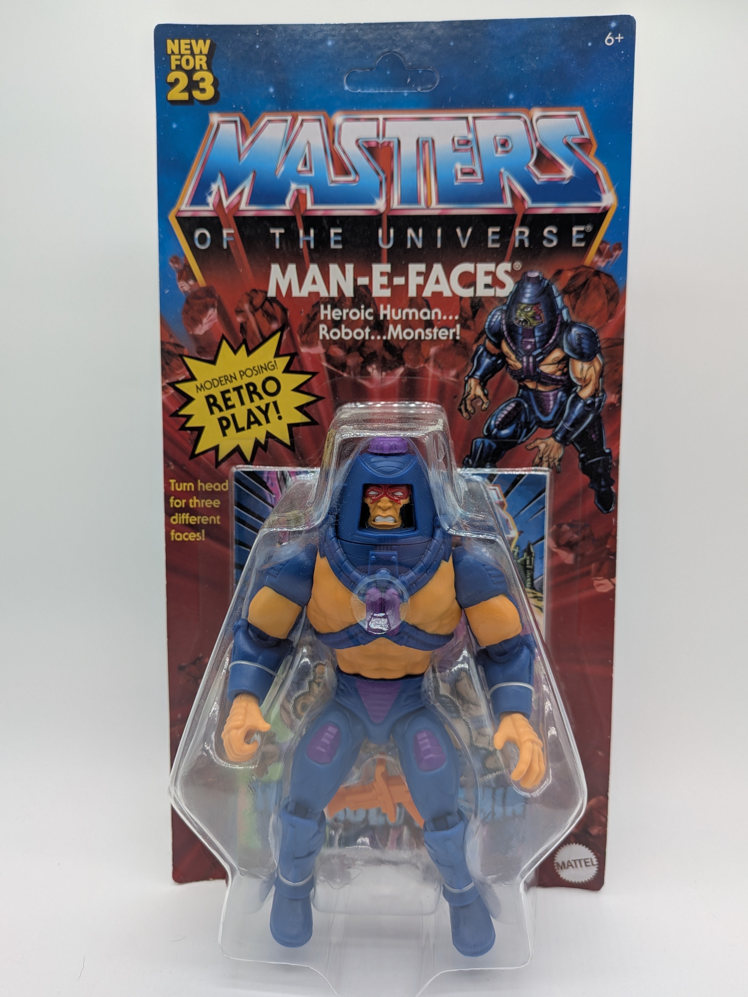 Mattel 2023 Masters of the Universe Origins Man-E-Faces (Mini Comic) Amazon Exclusive