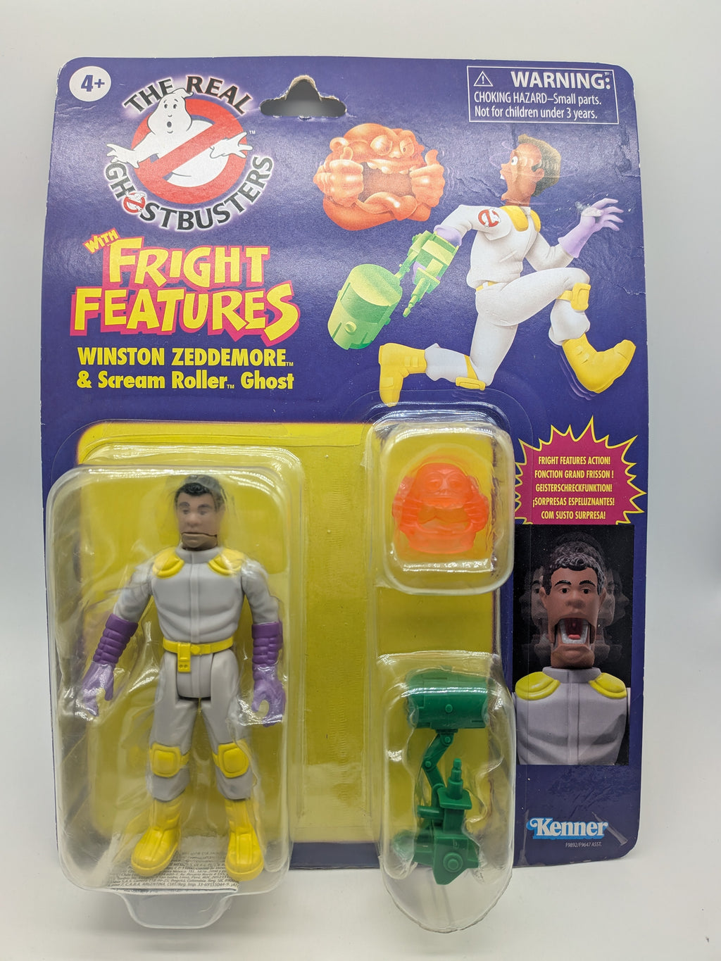 Hasbro 2024 Retro Ghostbusters Fright Features Winston Zeddemore & Scream Roller Ghost