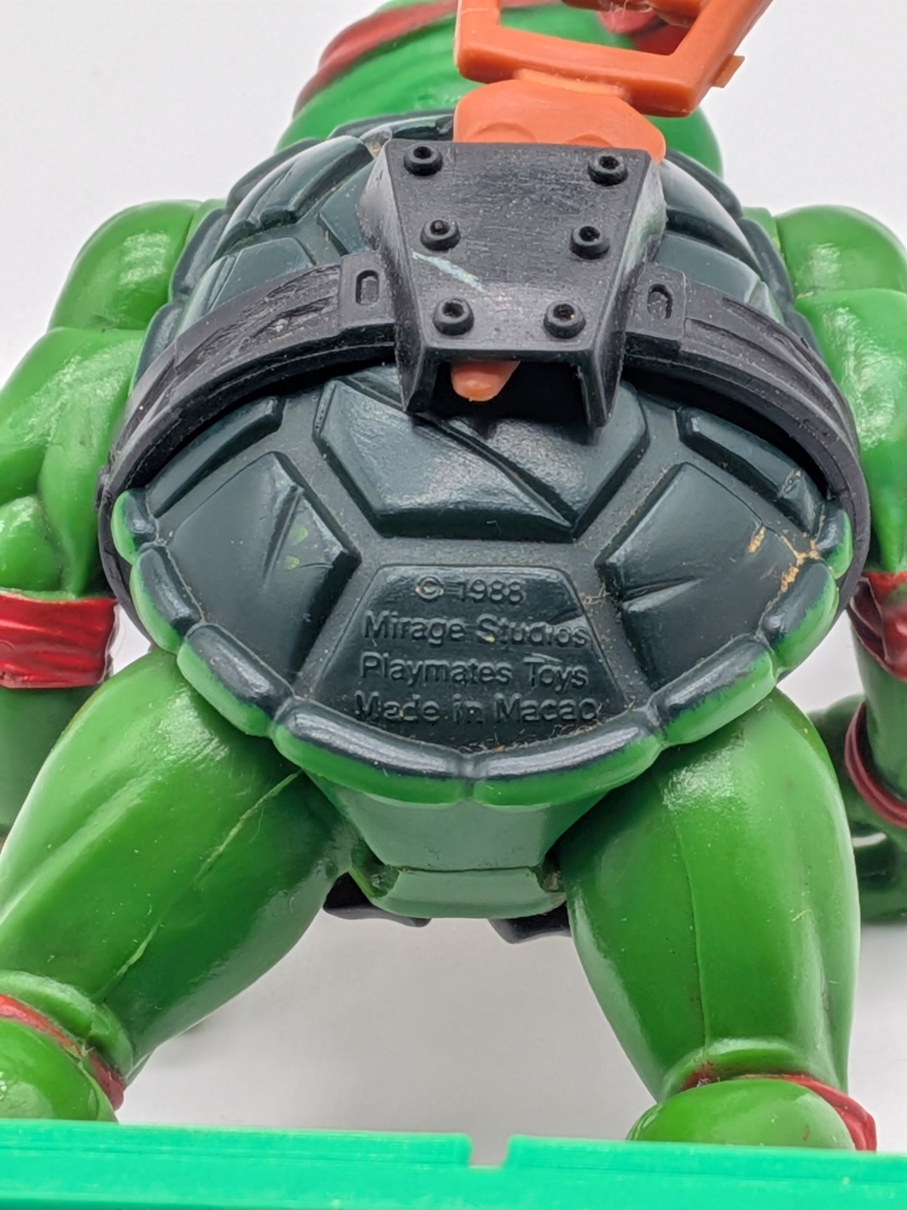 Vintage 1988 Playmates TMNT Raphael Action Figure (Soft Head variant) - Loose