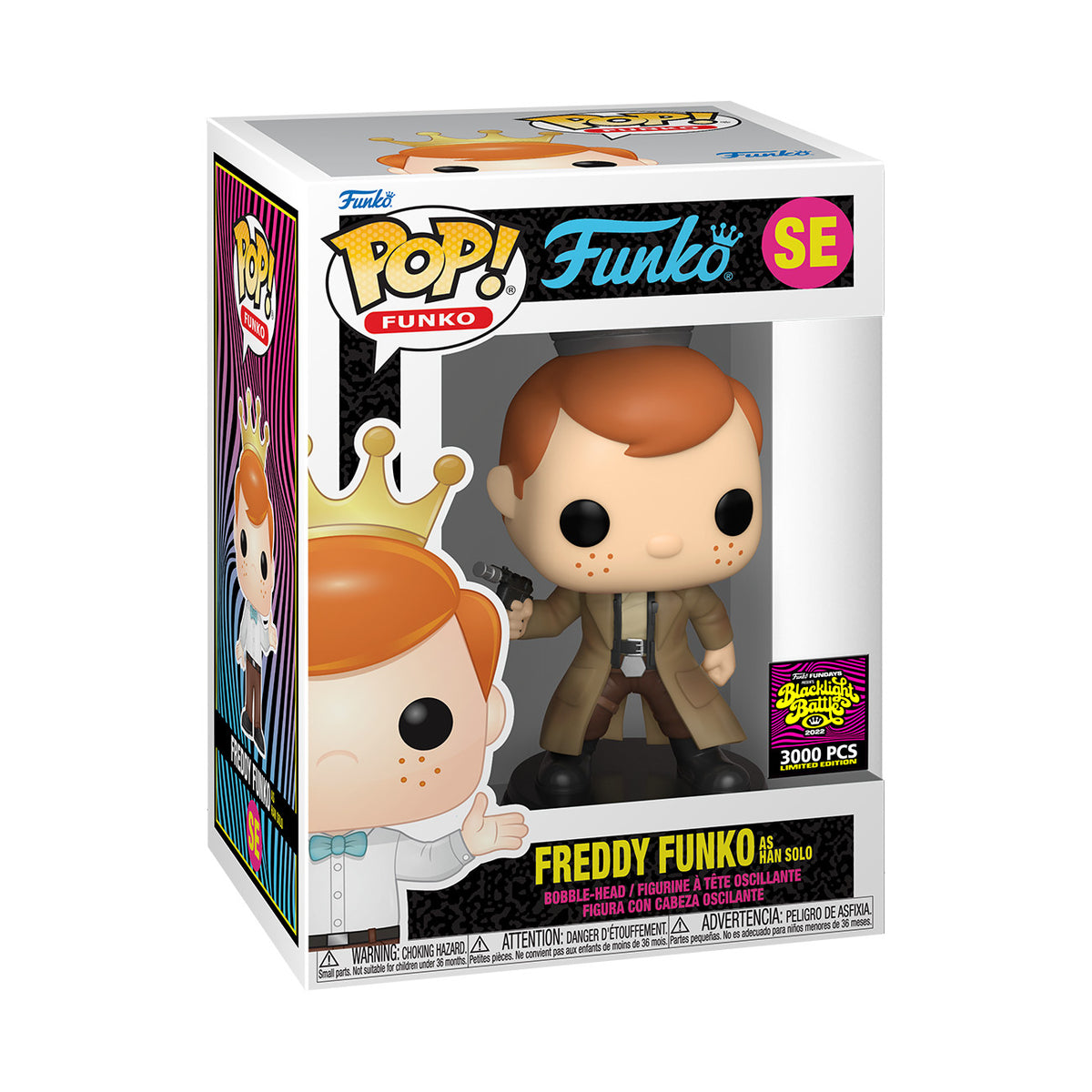 Funko Pop! Vinyl: Freddy Funko as Han Solo Funko (Blacklight Battle Exclusive)