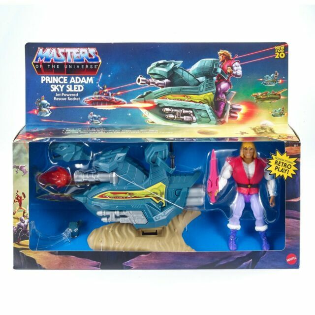 Mattel 2020 Masters of the Universe Origins Prince Adam & Sky Sled Figure Set