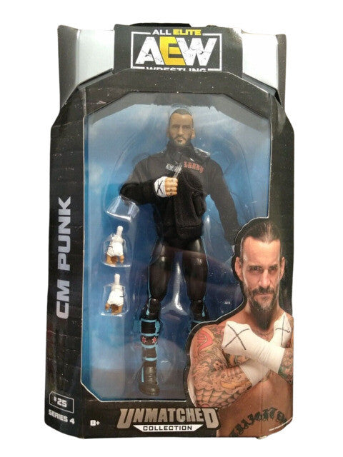 Jazwares (2022) AEW Unmatched Series 4 CM Punk #25 Wrestling Figure 