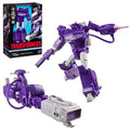 Transformers Shockwave toy figure with packaging on a white background