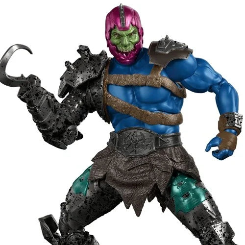 Trap Jaw Action figure with a purple helmet and blue body on a white background